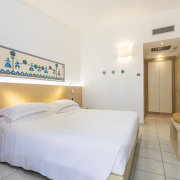 a bed in a room