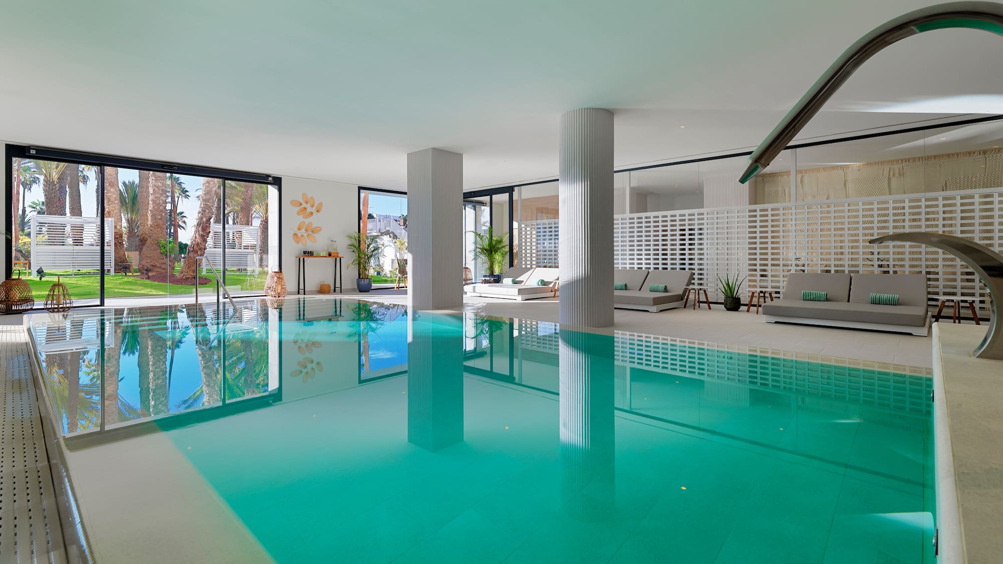 a pool inside a house
