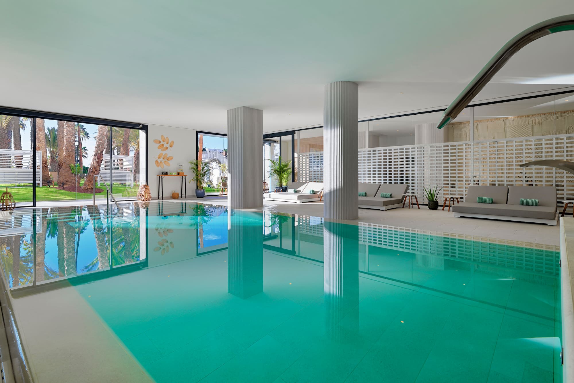 a pool inside a house