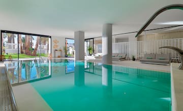 a pool inside a house