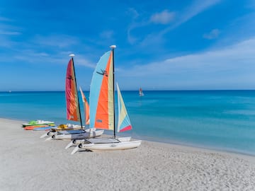 sail boats on a beach