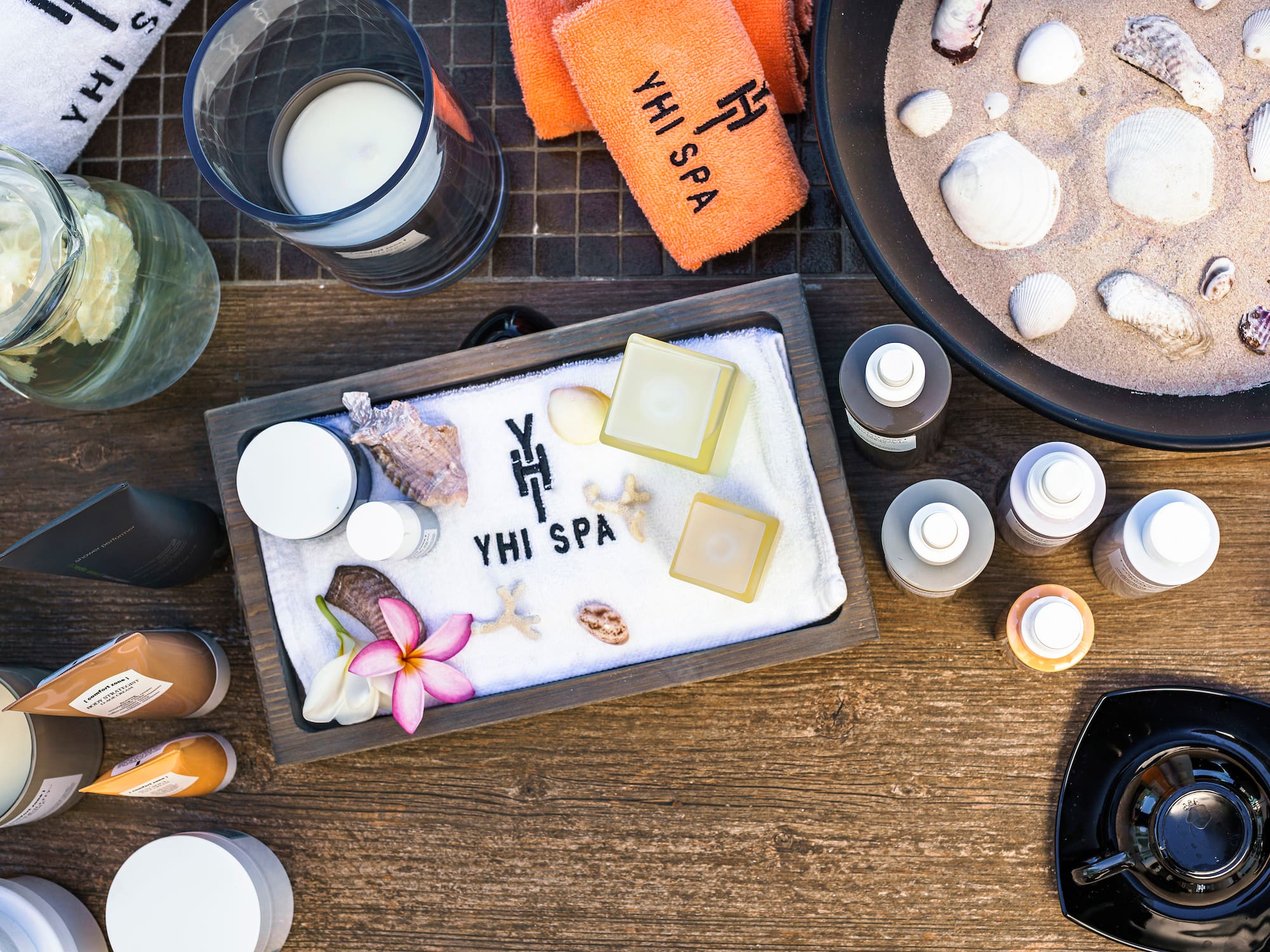 a group of objects on a table