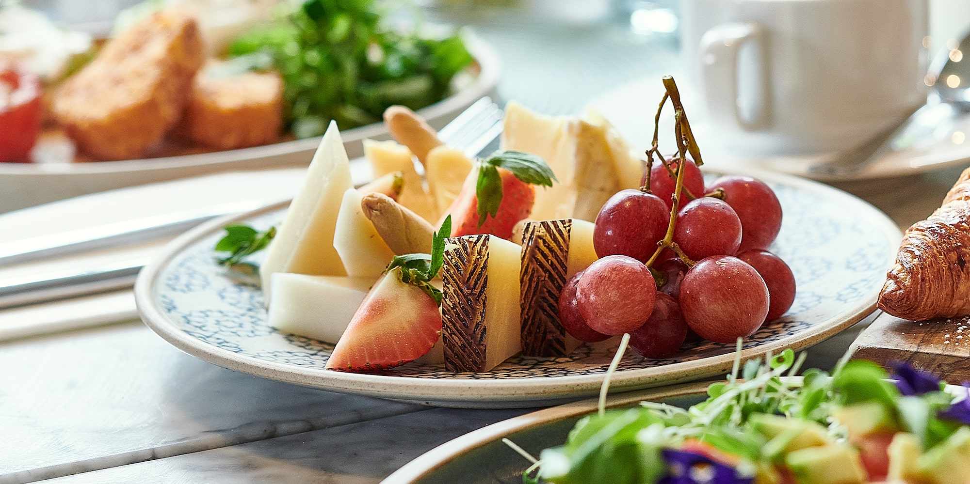 a plate of food on a table