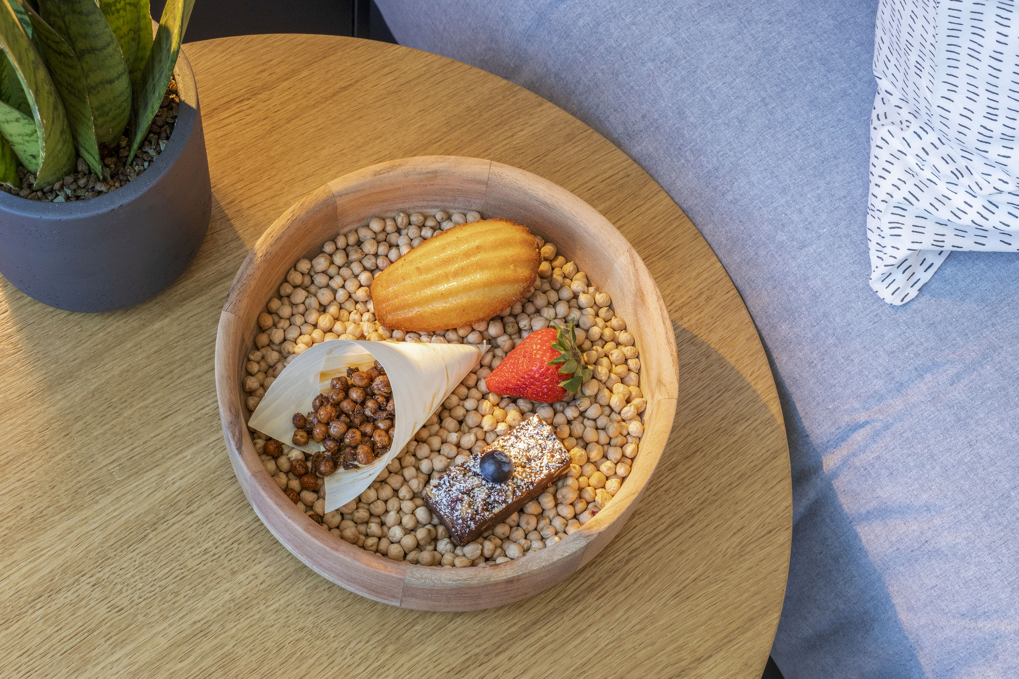 a bowl of food on a table