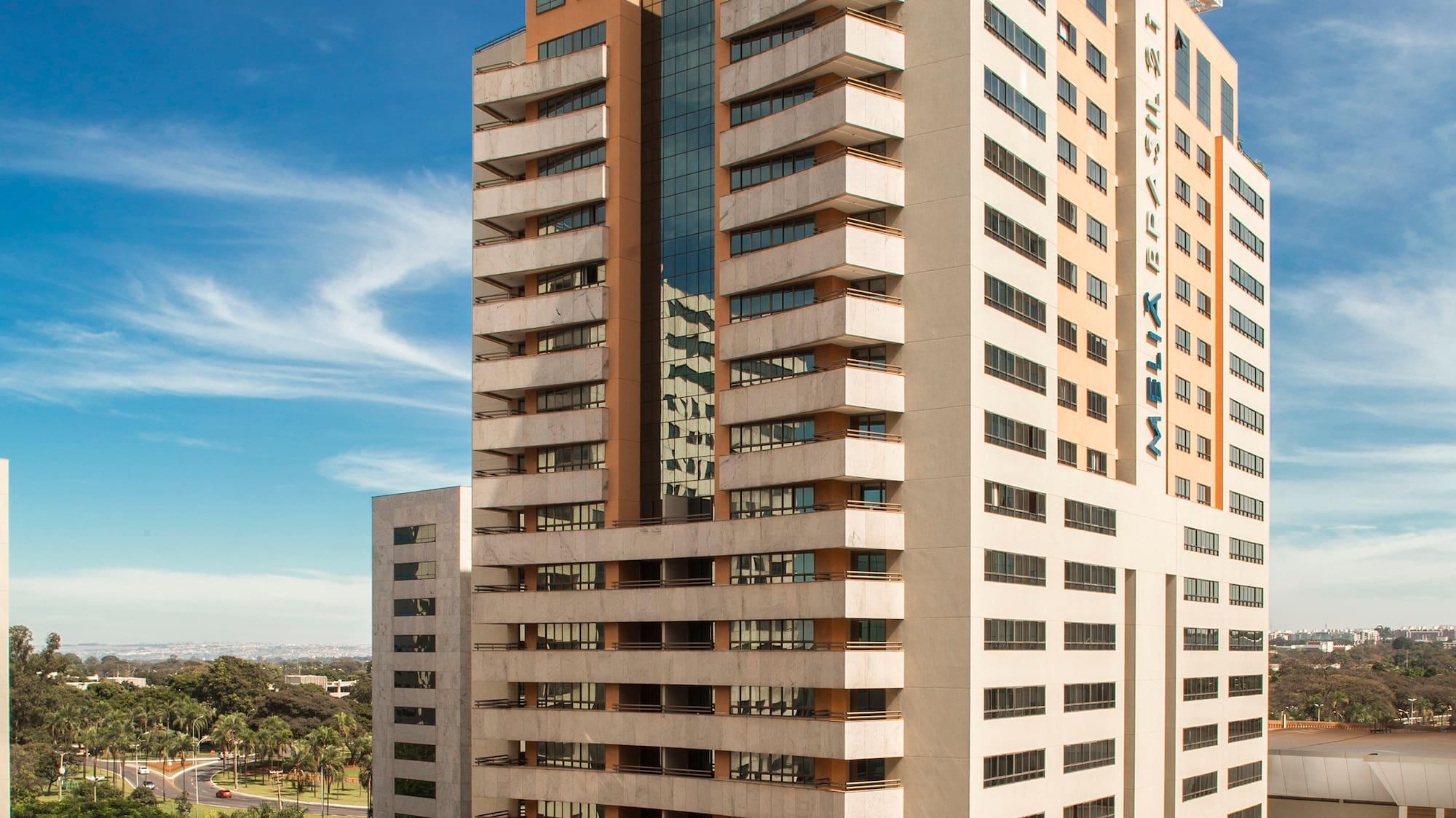 a tall building with many windows