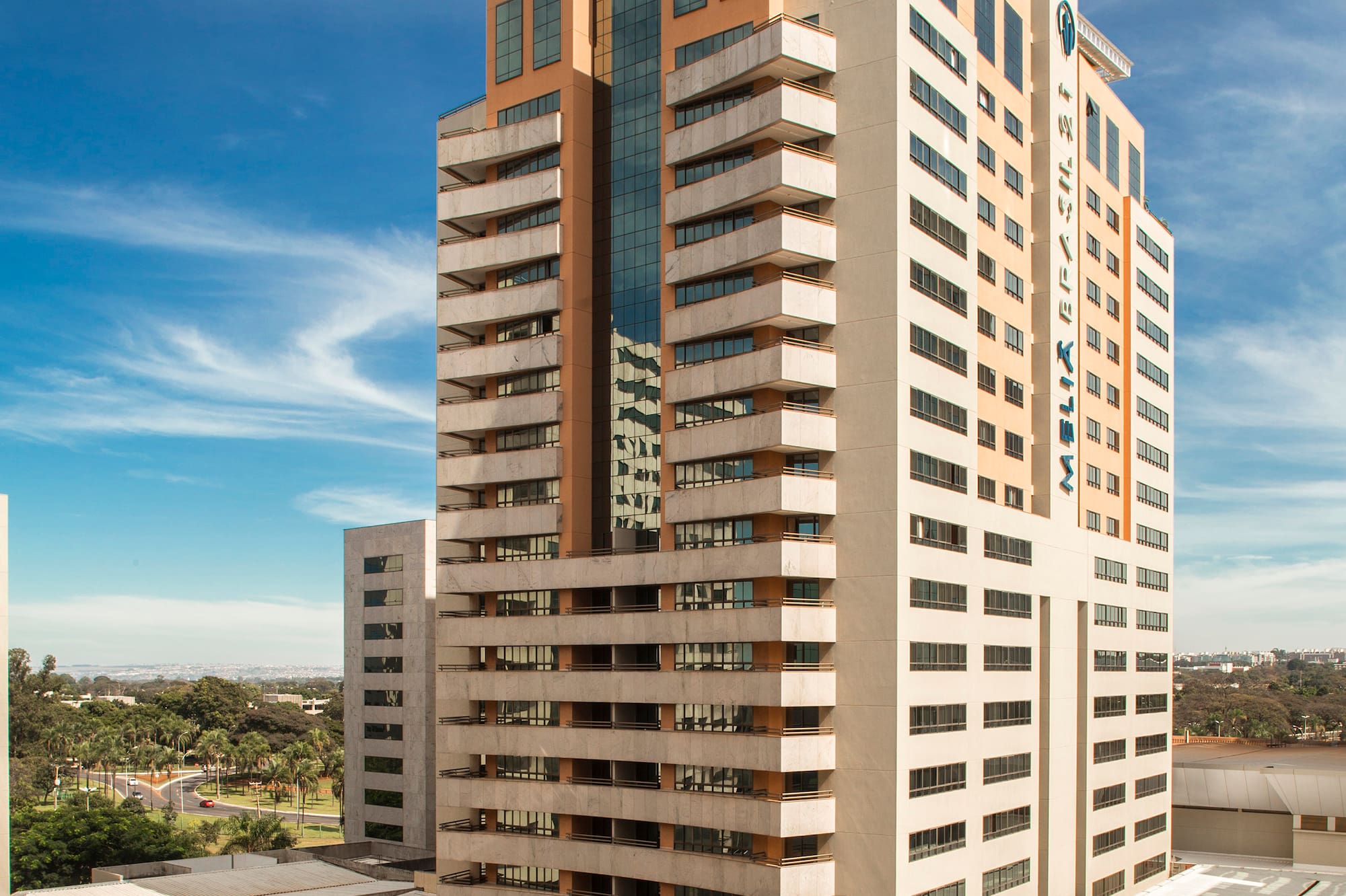 a tall building with many windows