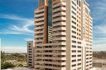 a tall building with many windows