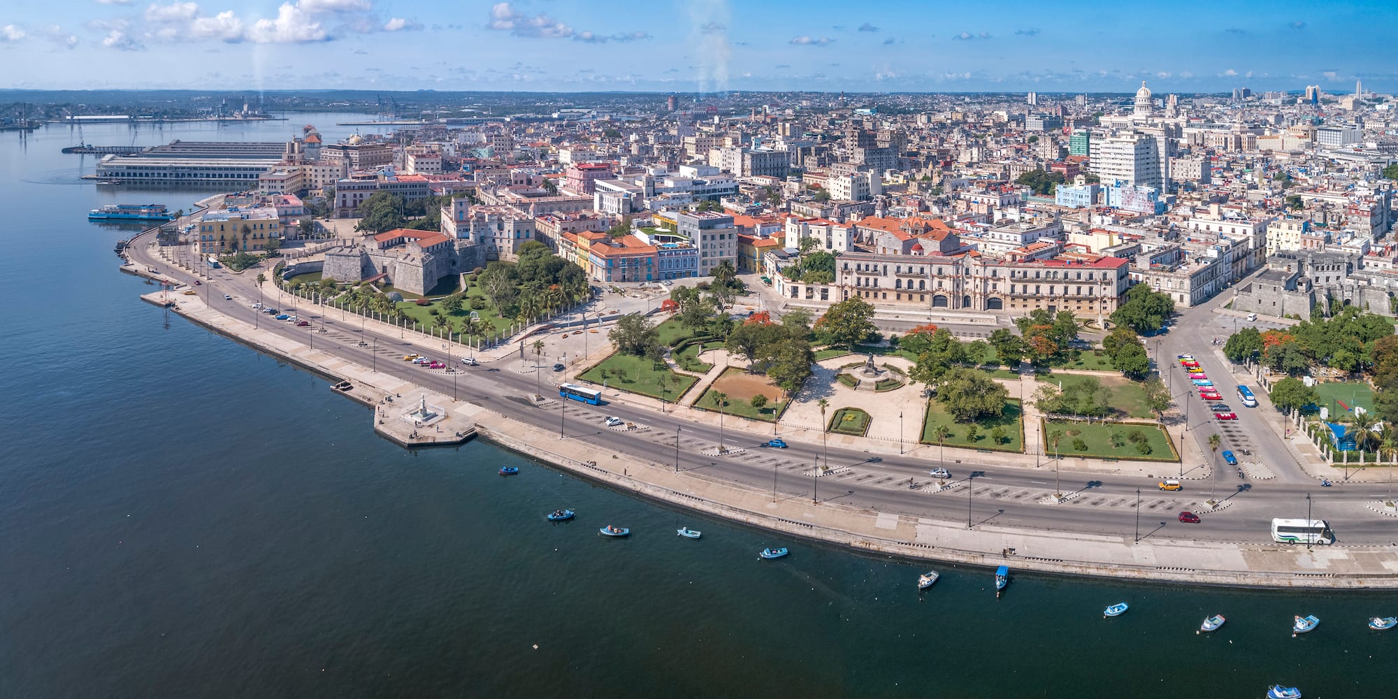 a city next to a body of water