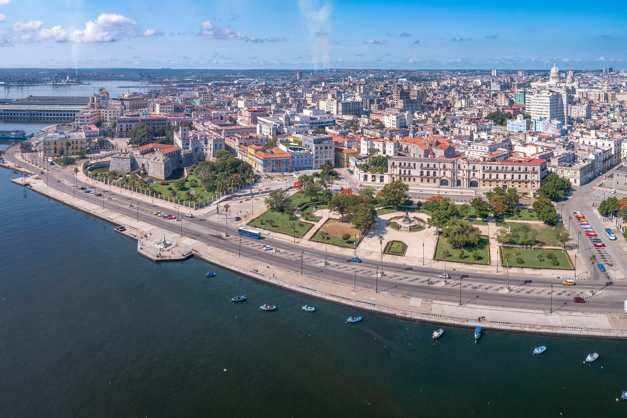 a city next to a body of water