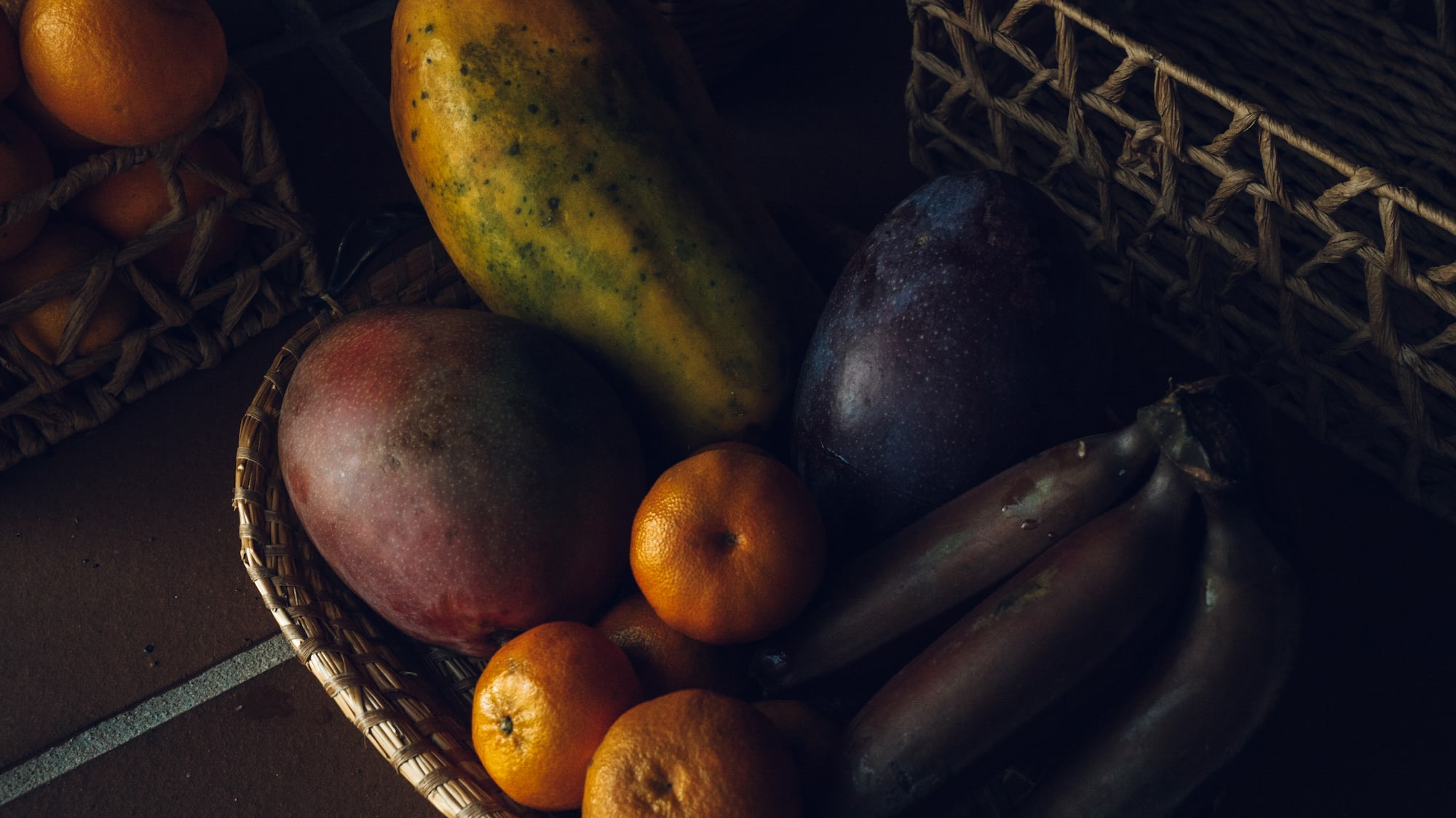 a basket of fruit and vegetables