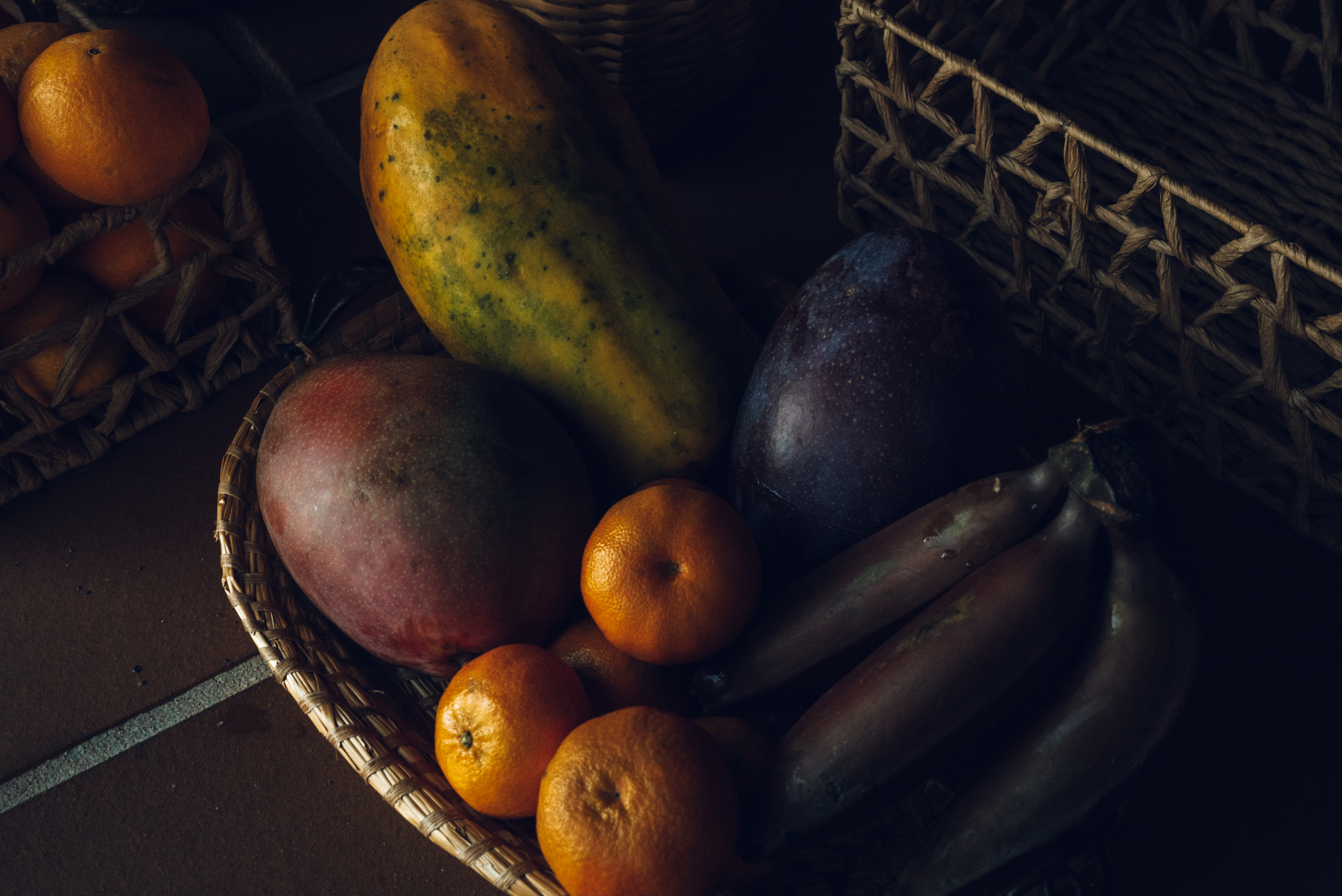 a basket of fruit and vegetables