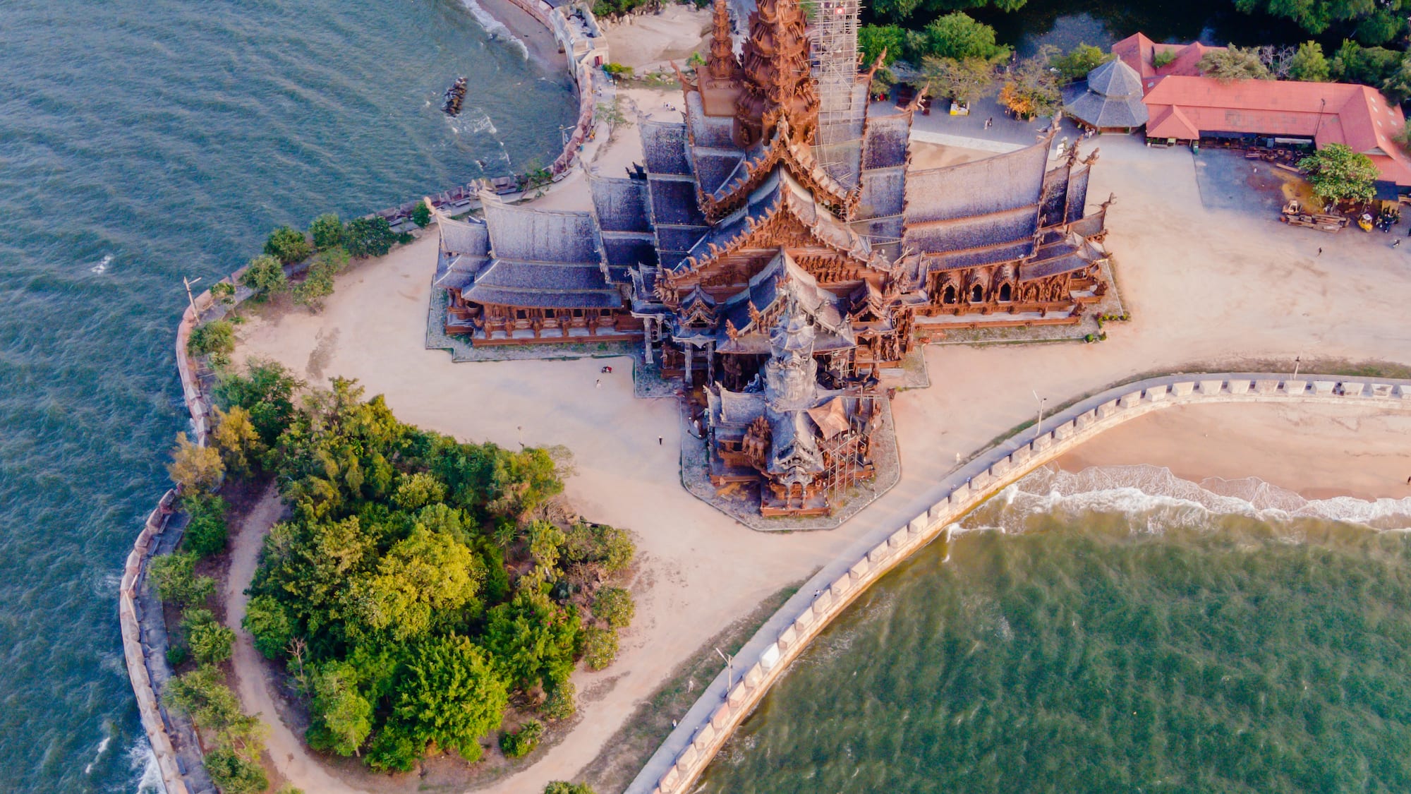 an island with a building on it