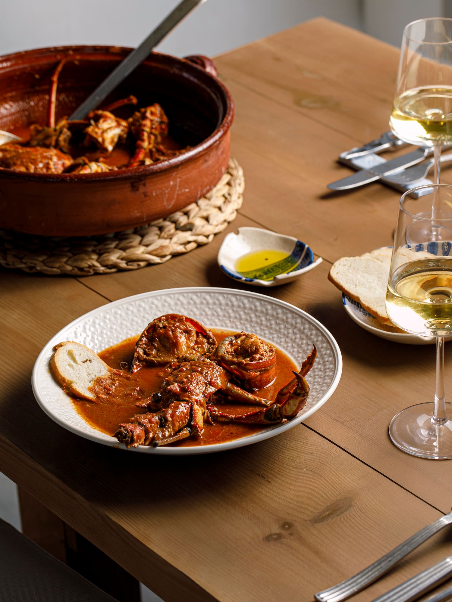 a plate of food on a table