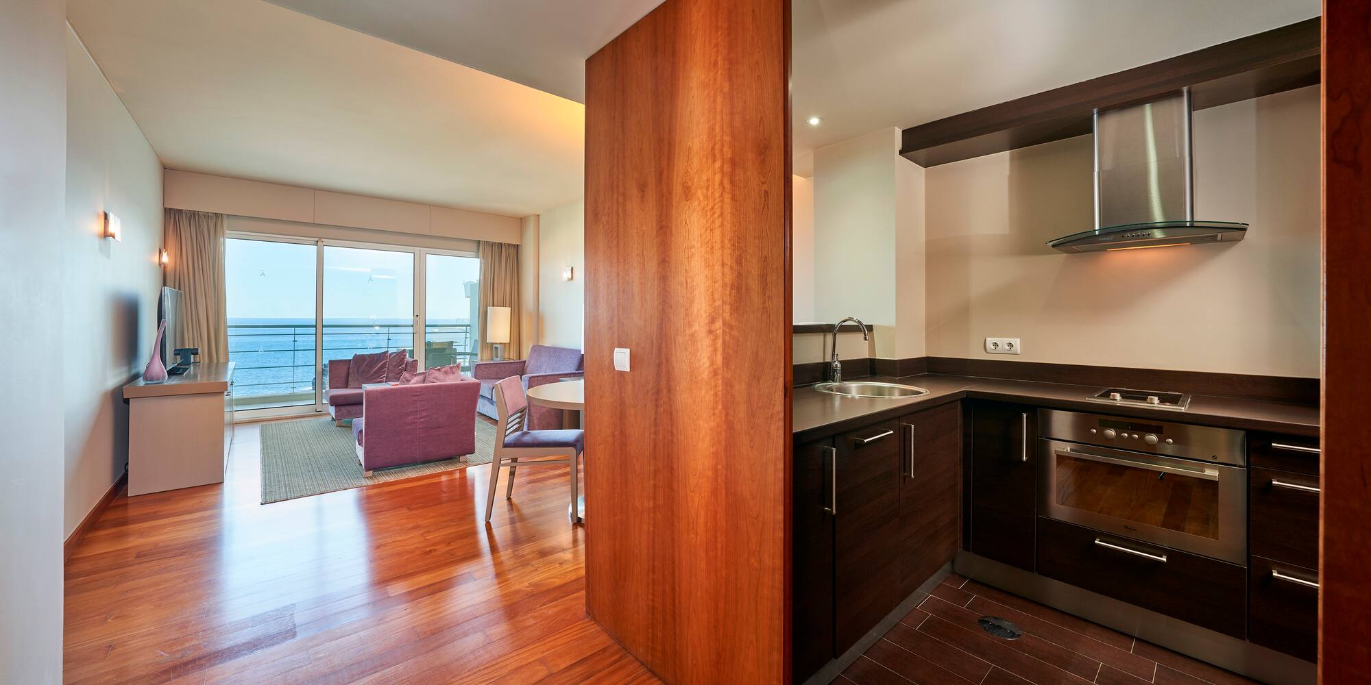 a room with a wood floor and a wood floor and a wood floor