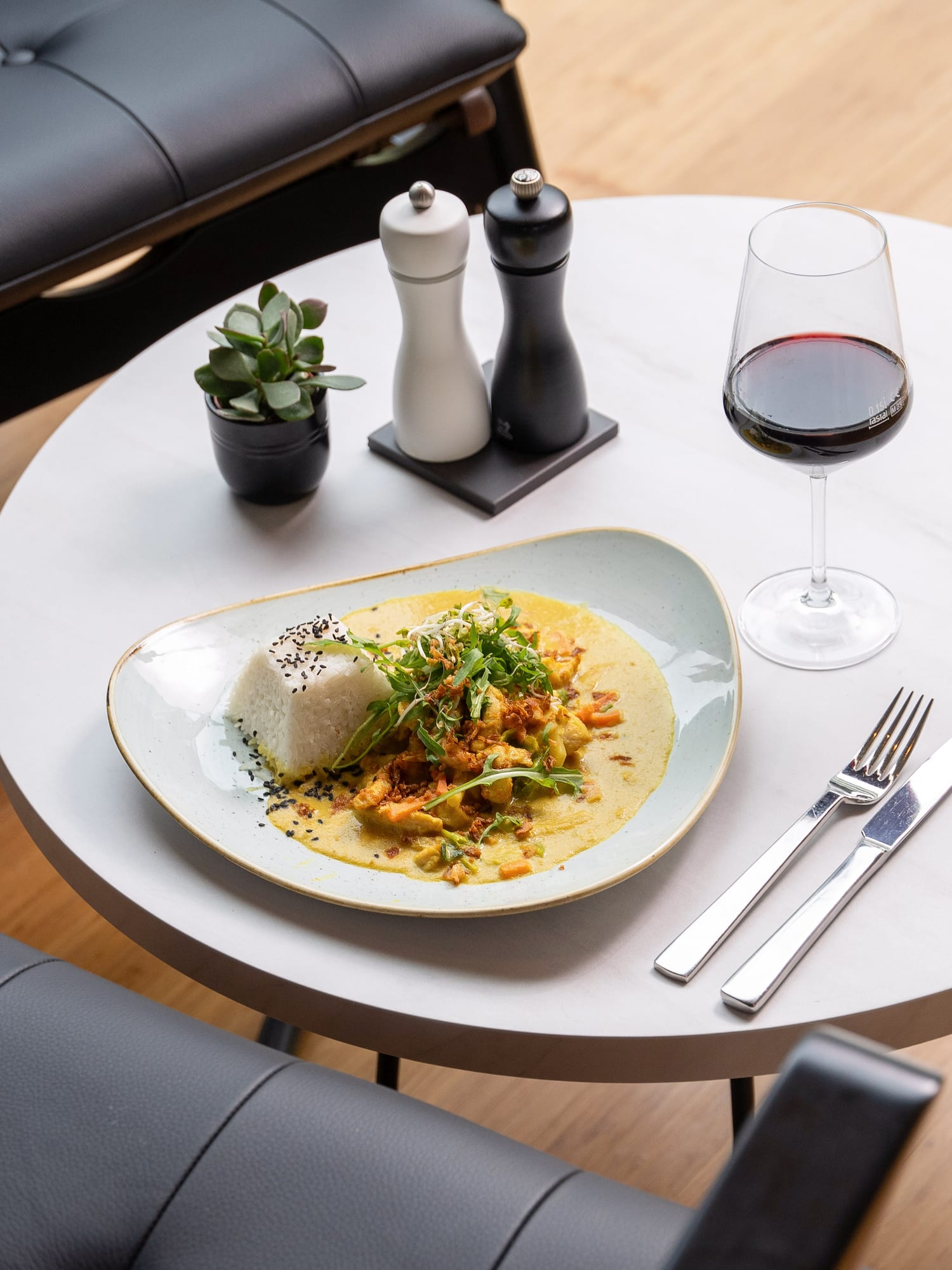 a plate of food on a table