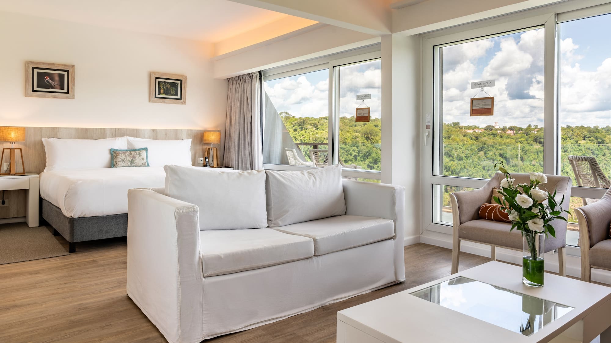 a room with a couch and a table