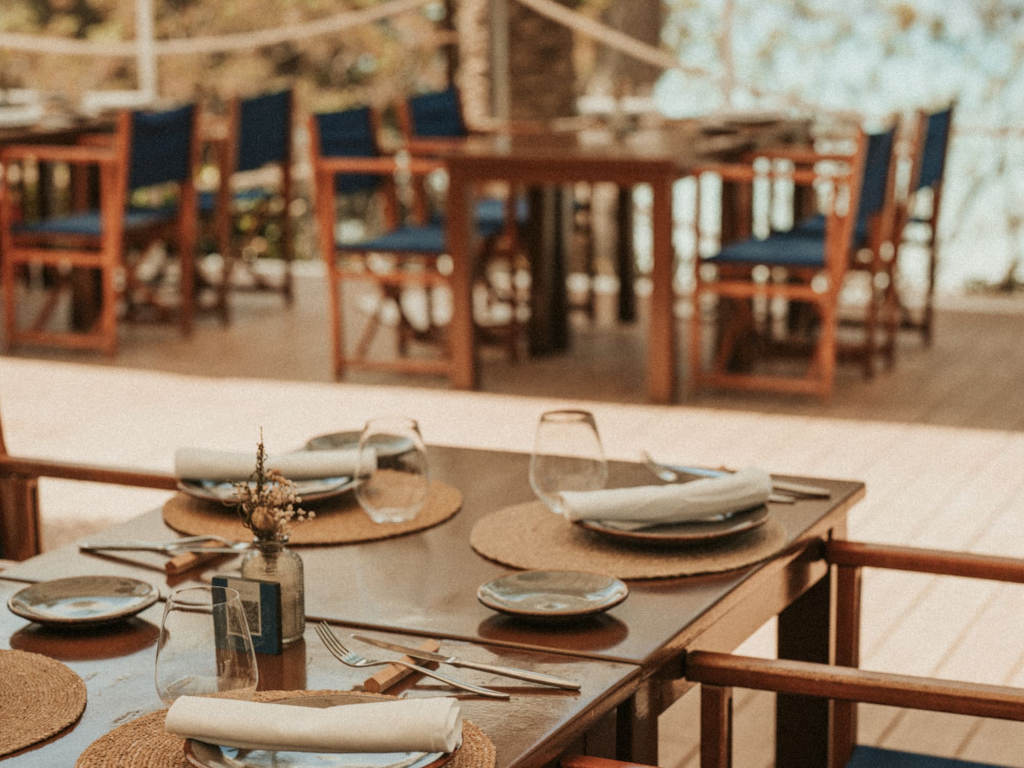 a table set up for a meal