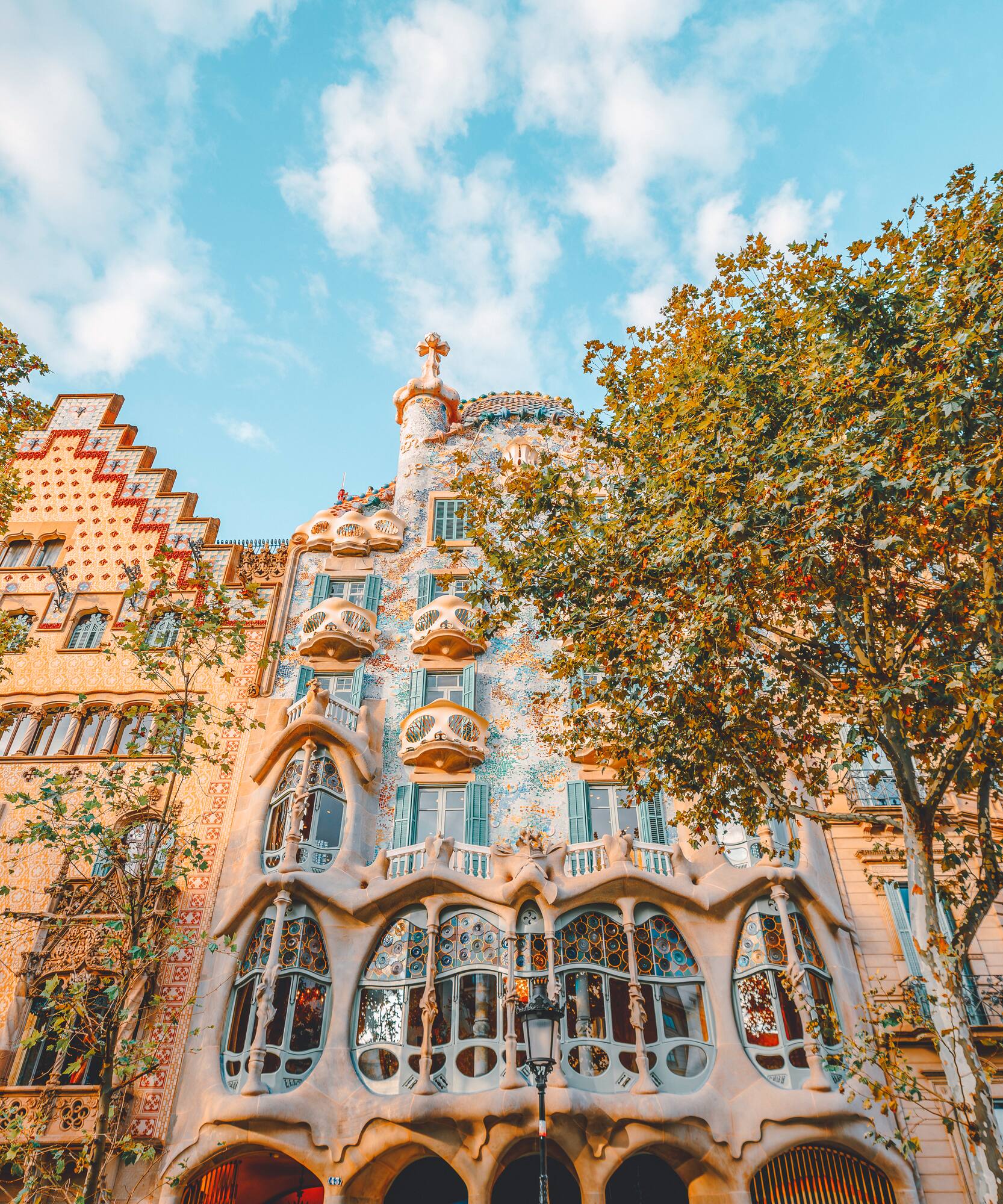 a building with trees in the background
