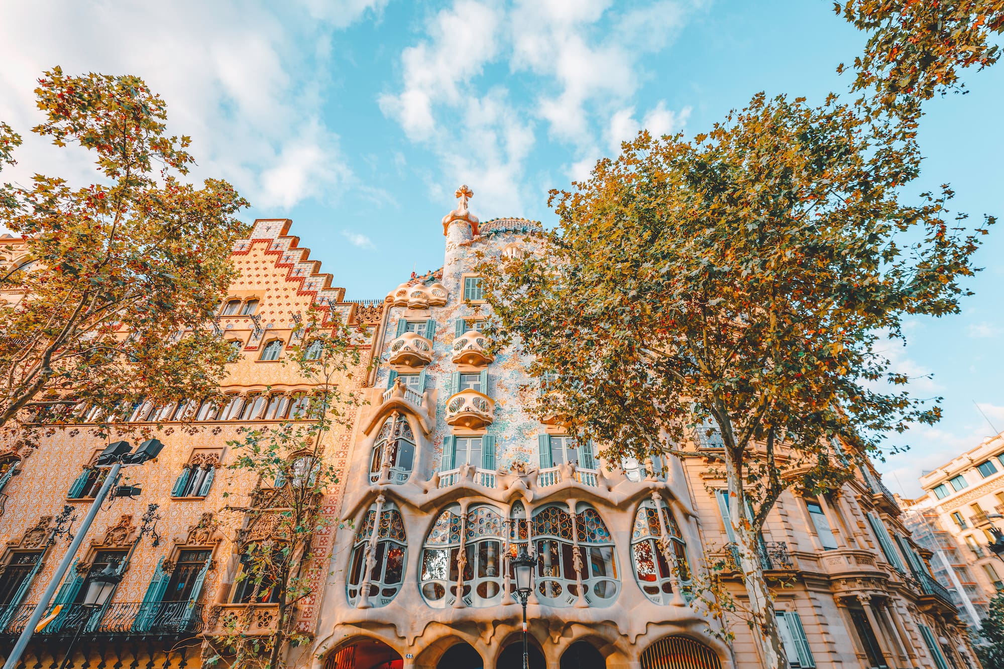 a building with trees in the background