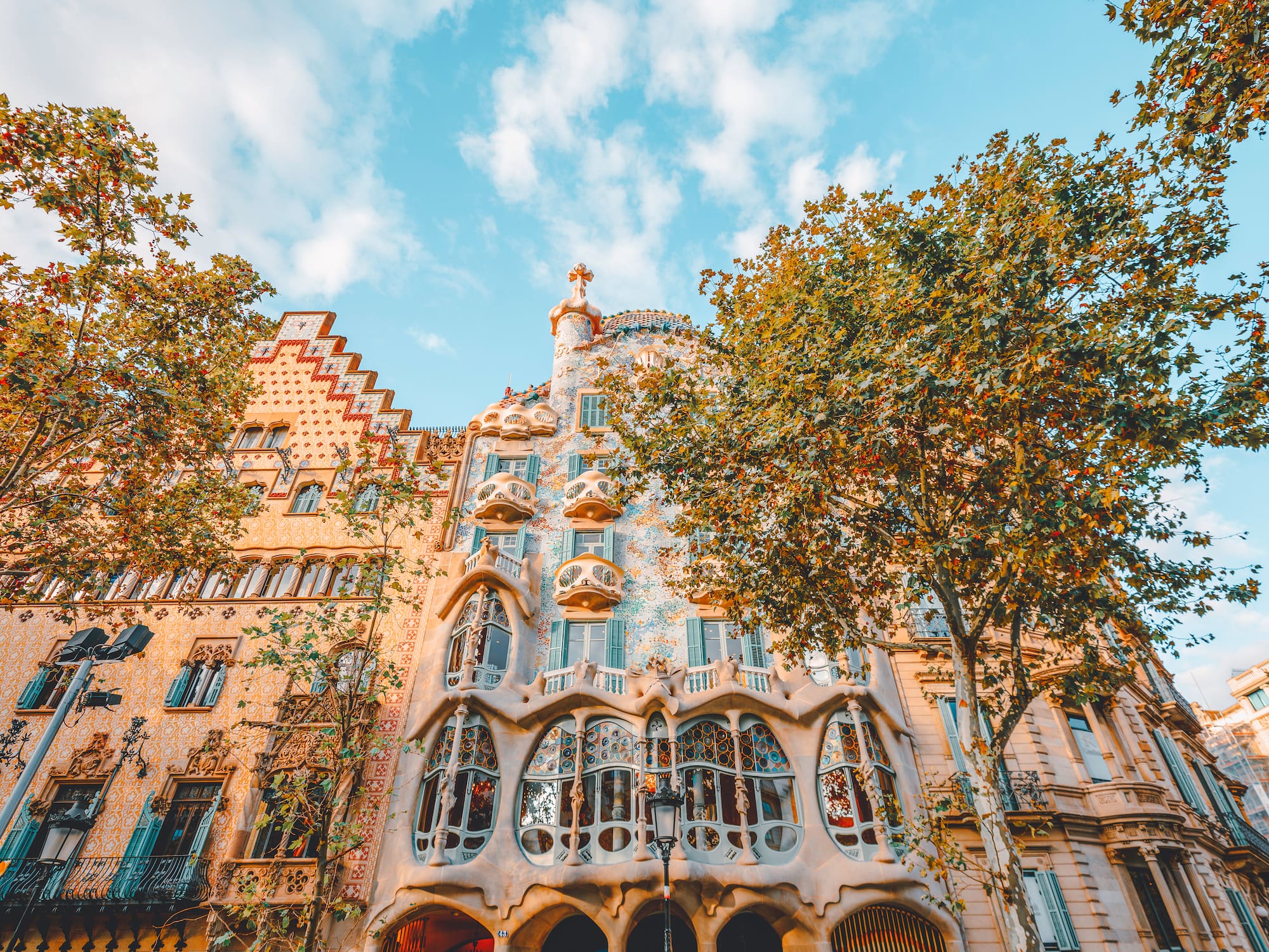 a building with trees in the background