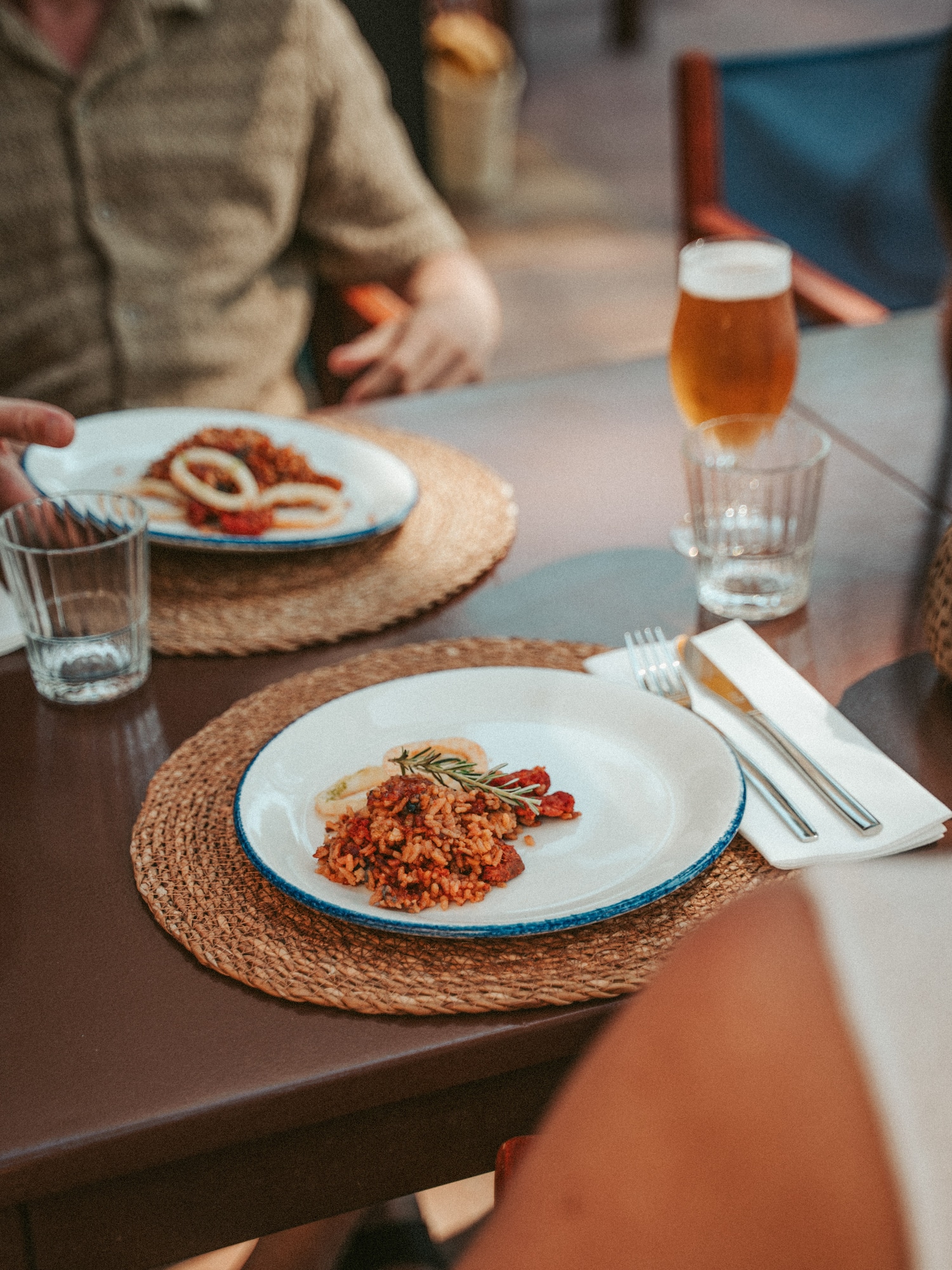 a plate of food on a table