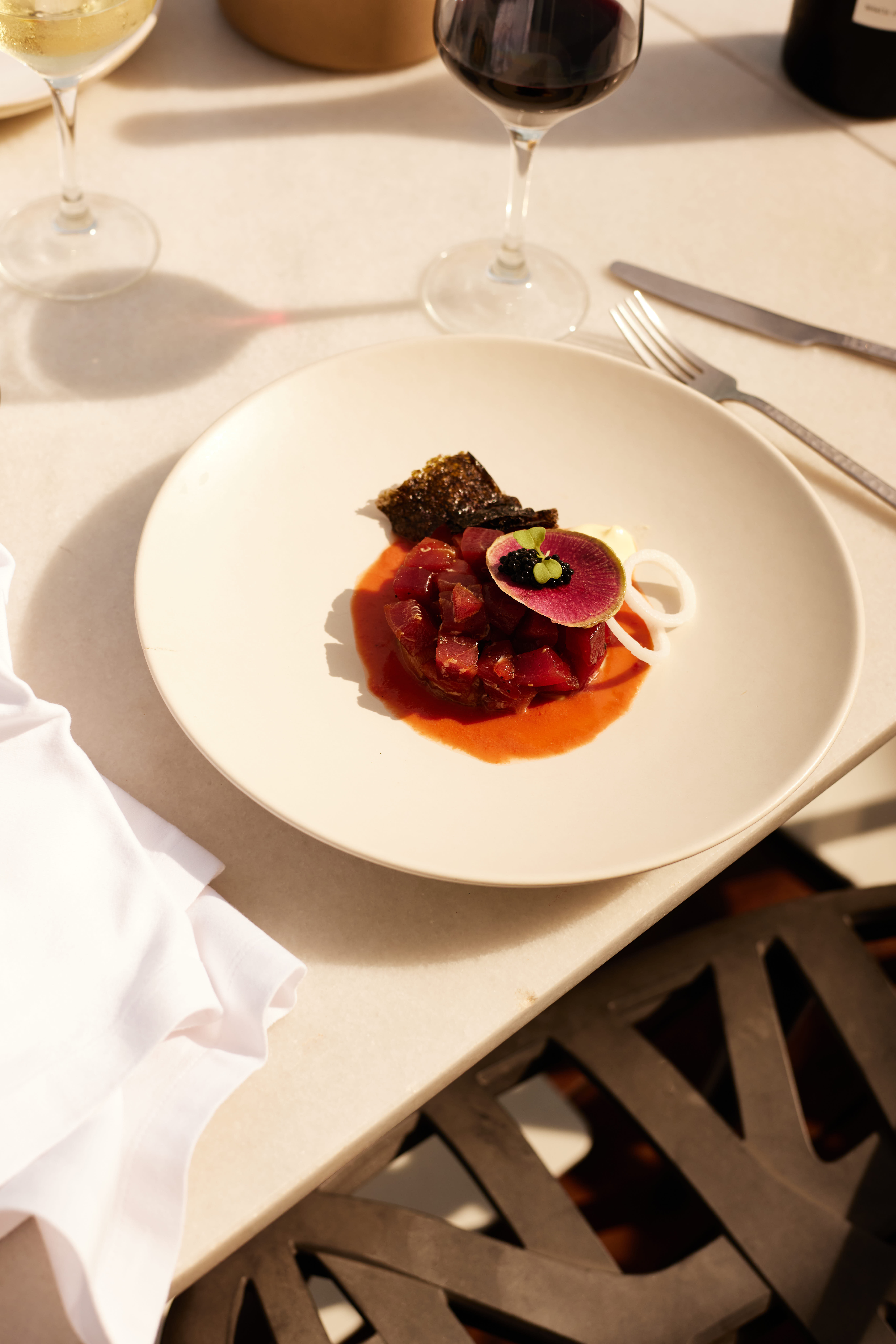 a plate of food on a table