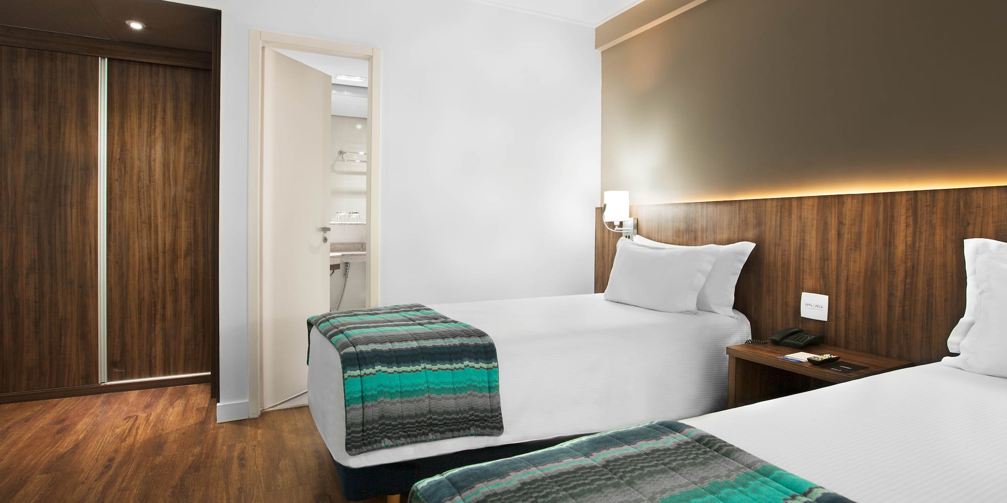 a room with two beds