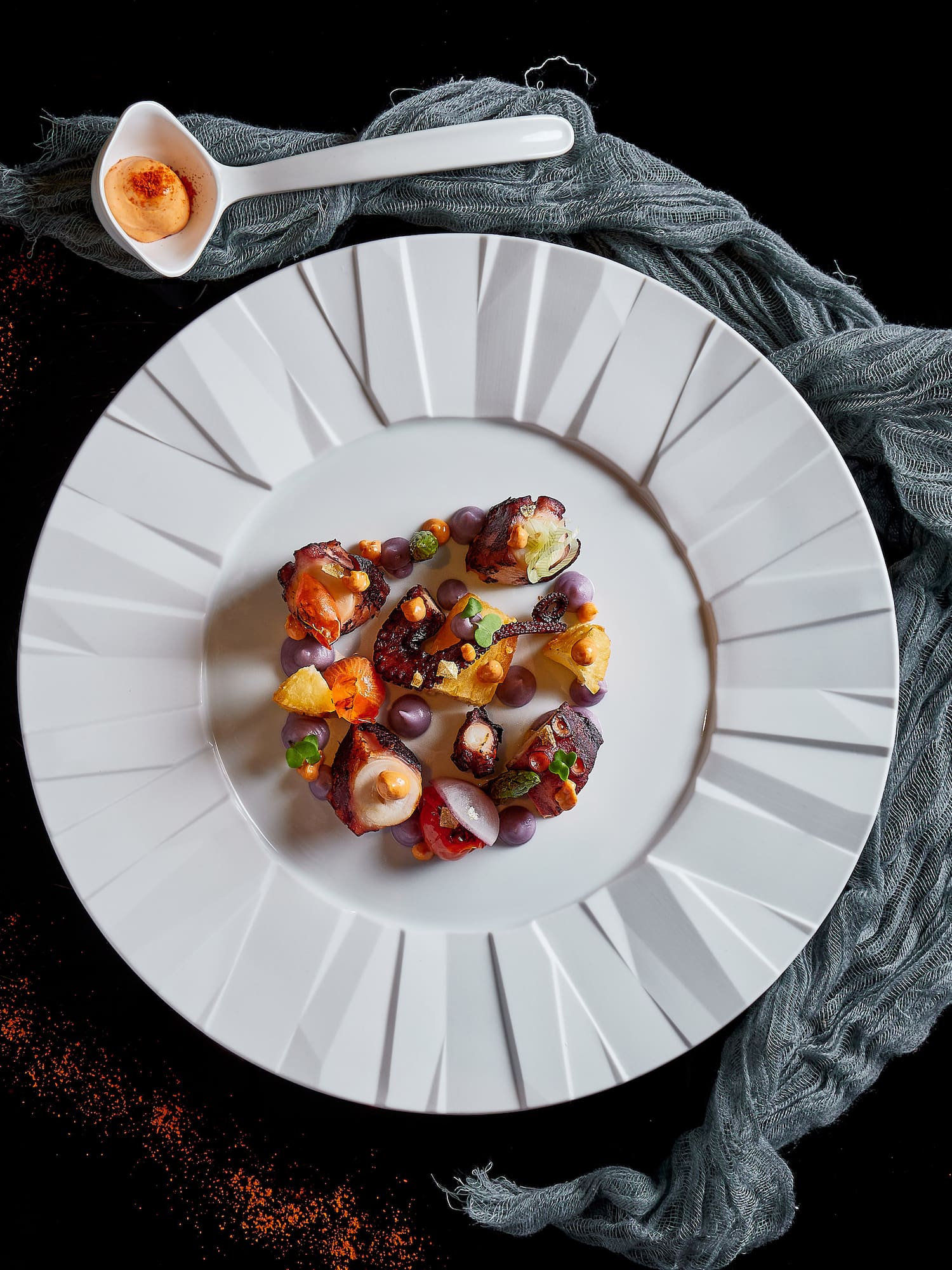 a plate of food on a table