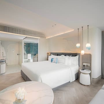 a room with a bed and a couch