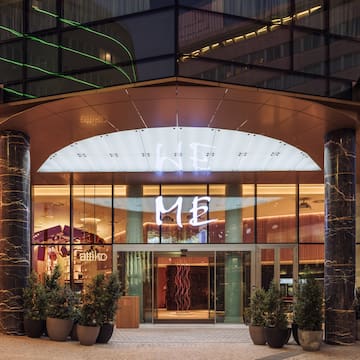 a building with a glass entrance