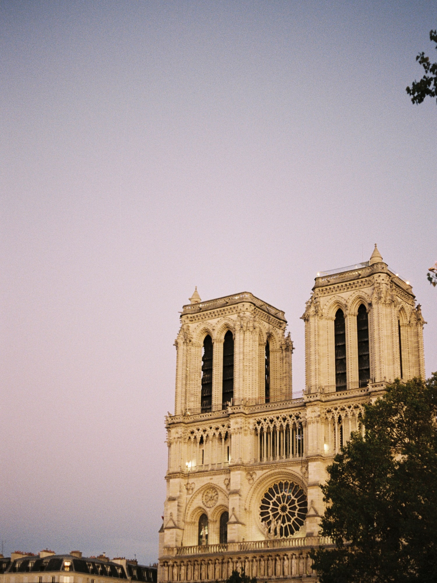 a tall building with two towers