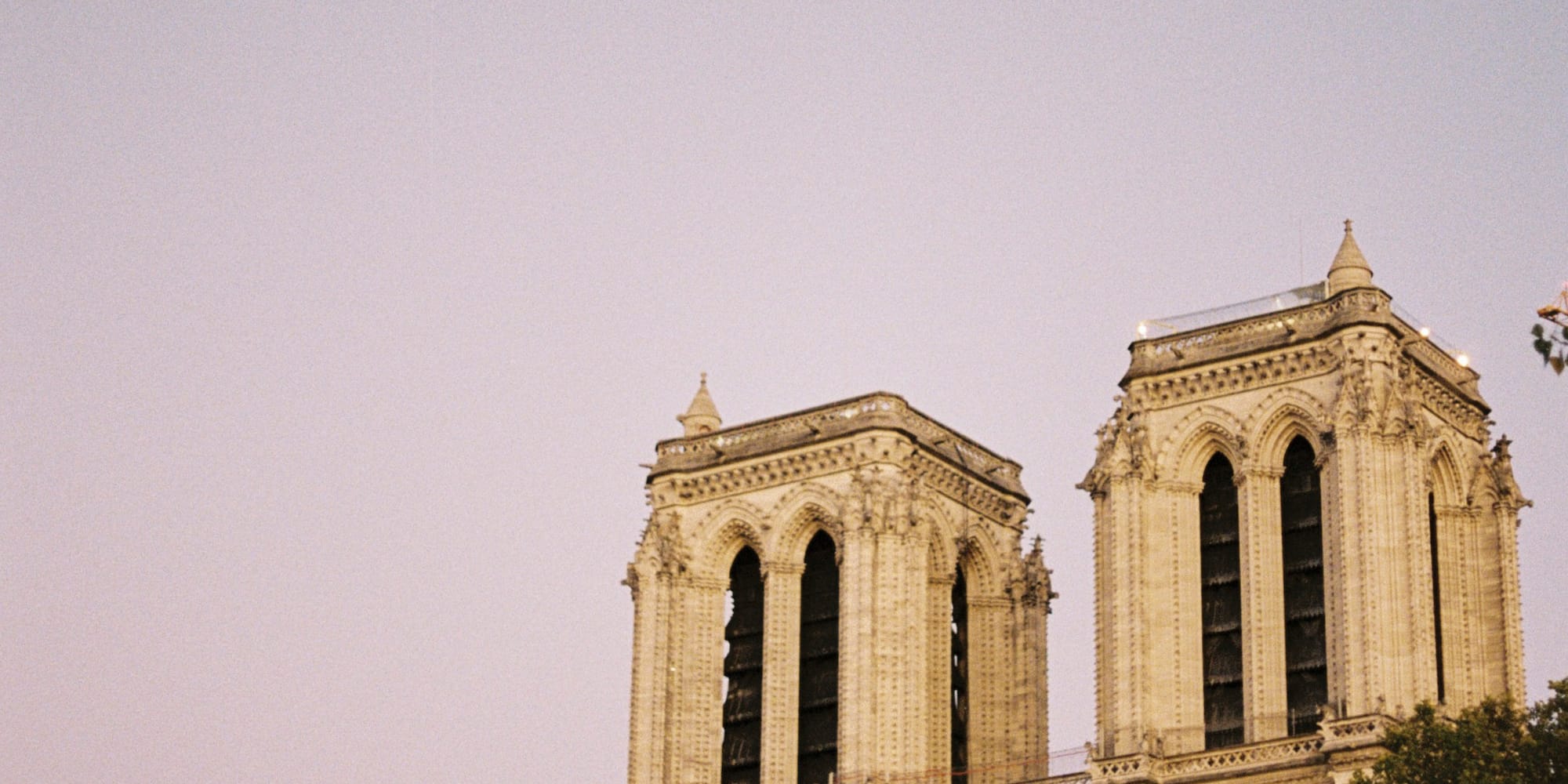 a tall building with two towers