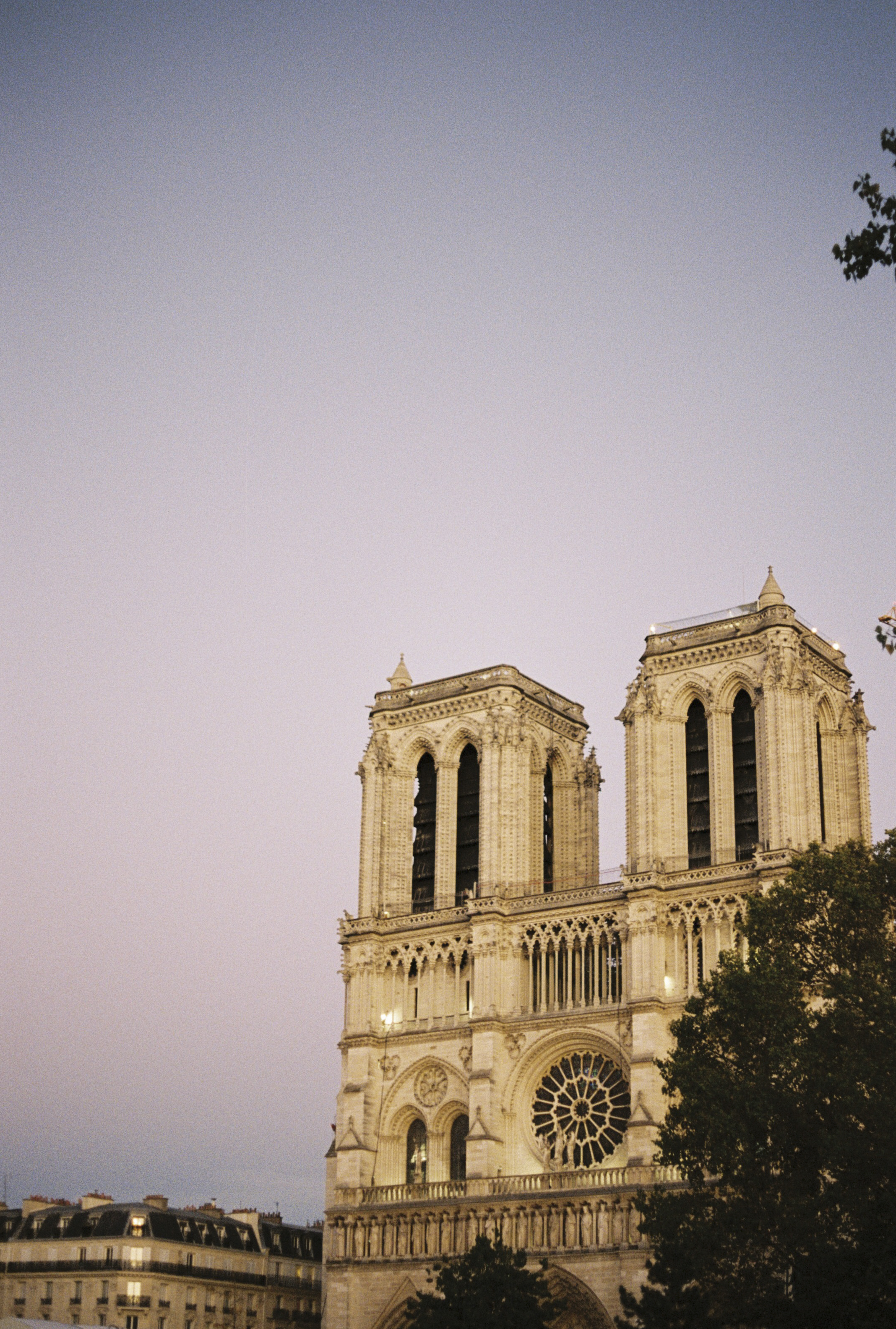a tall building with two towers