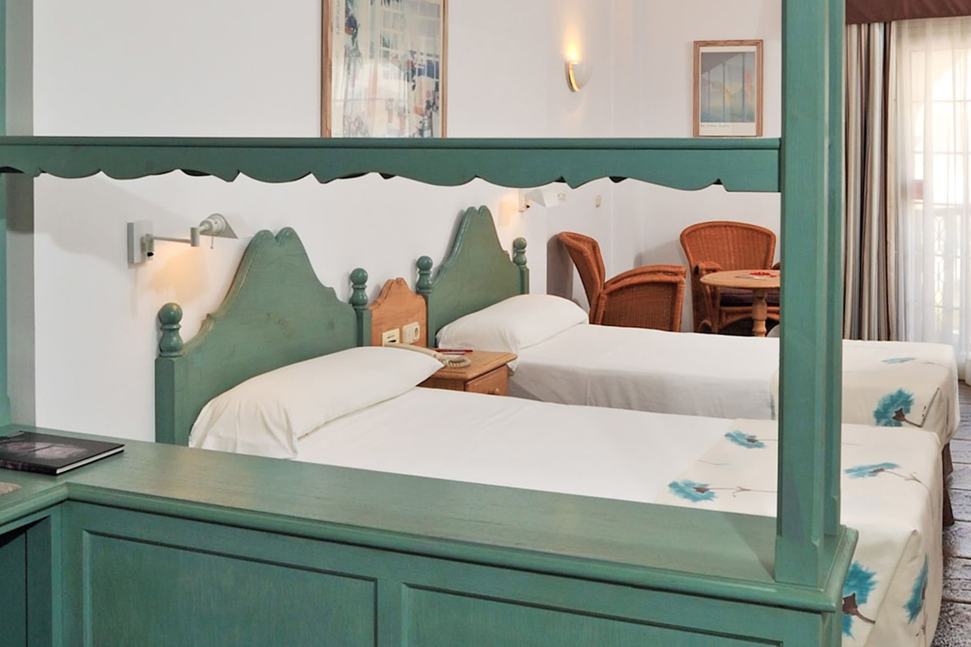 a room with two beds