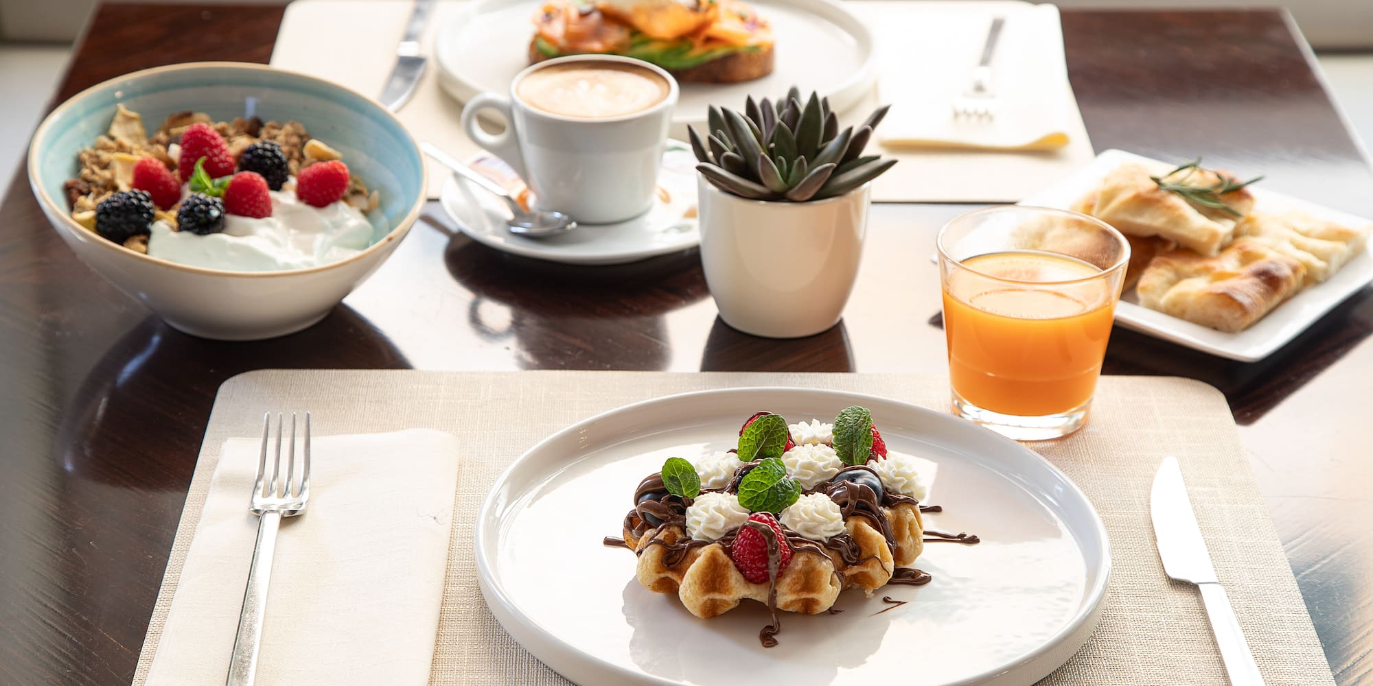 a plate of food on a table