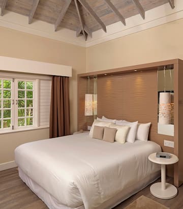 a bed in a room