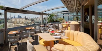 a restaurant with tables and chairs