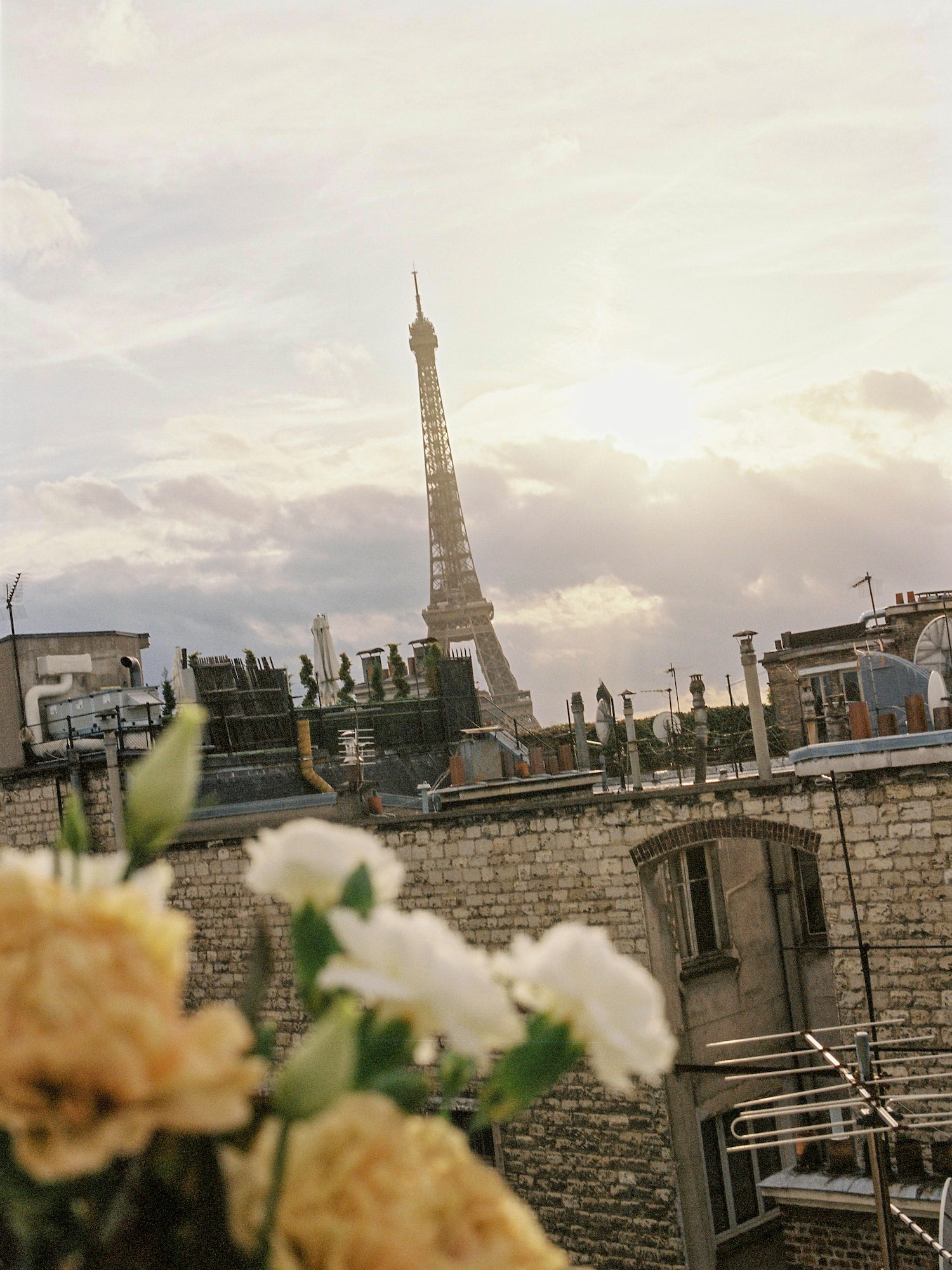 a tower in the distance