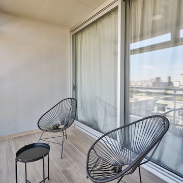 chairs on a balcony