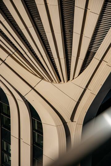 a close up of a building