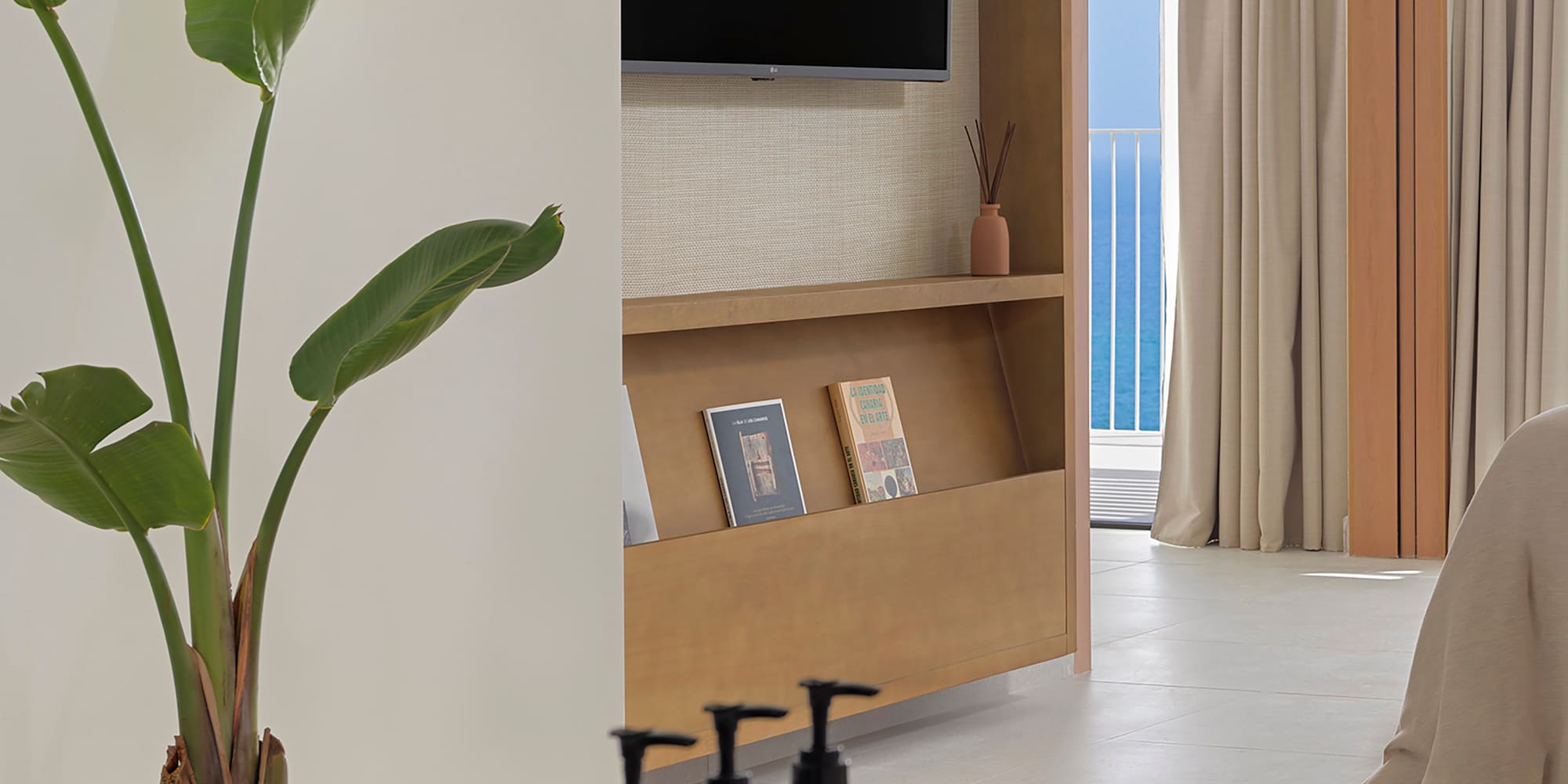 a room with a television and a television