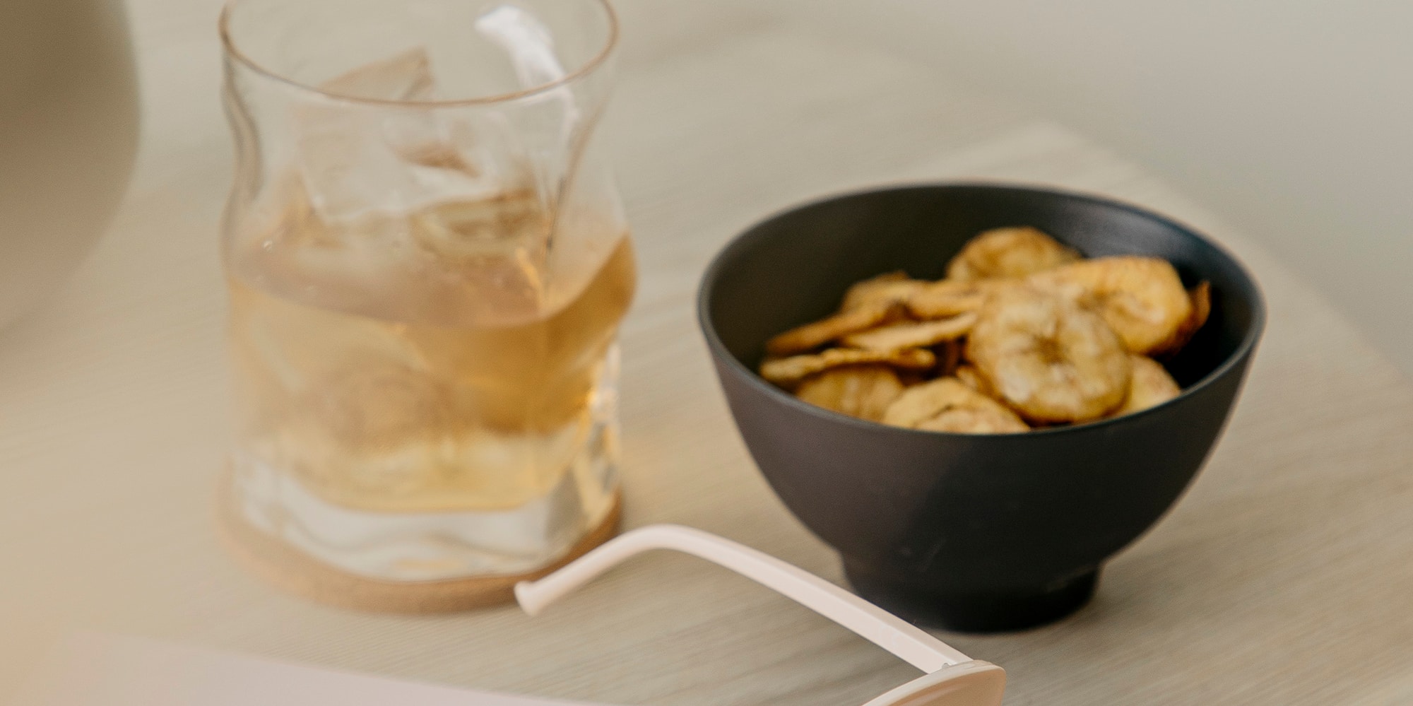 a bowl of chips and a bowl of chips on a table