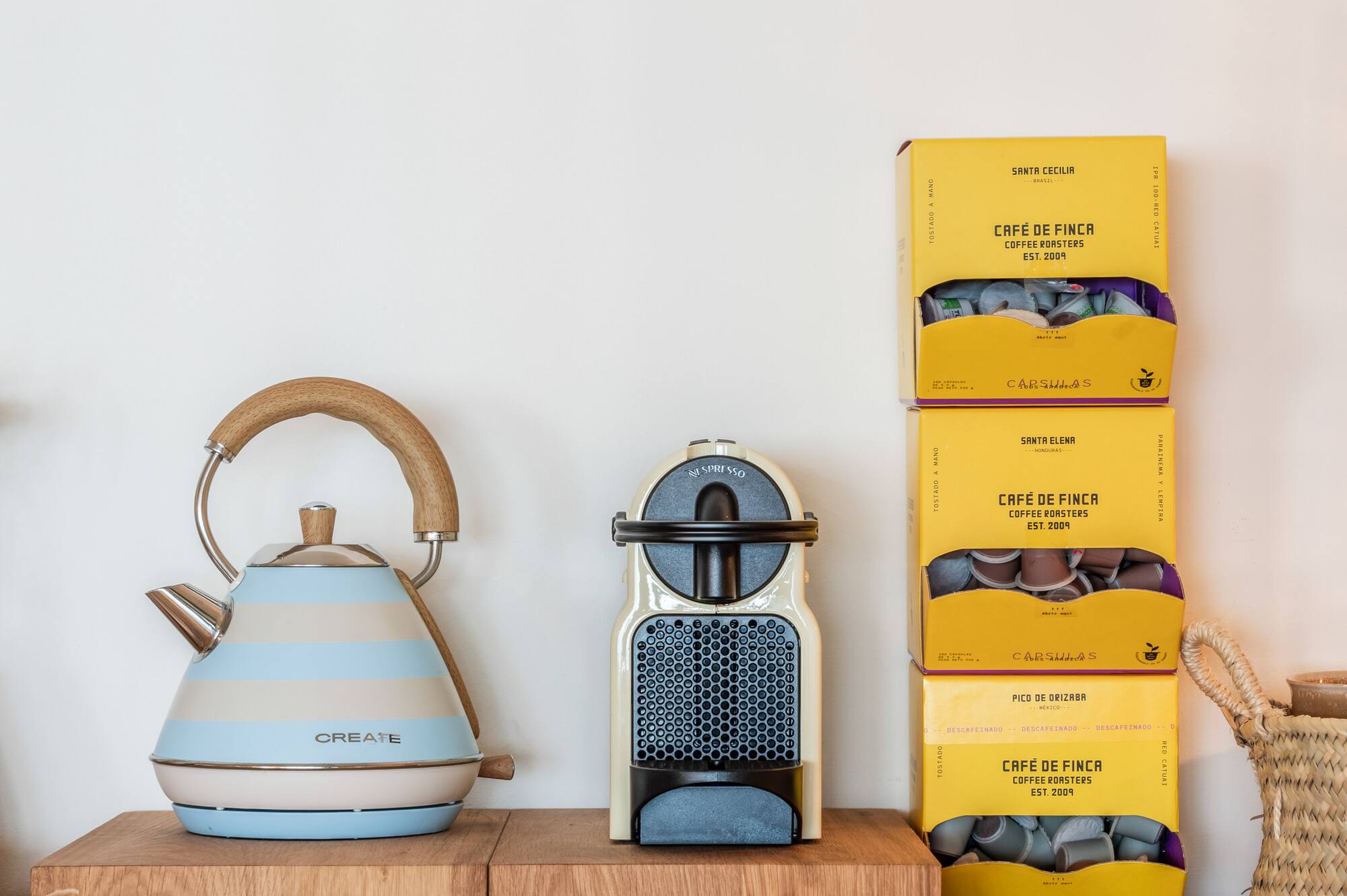 a group of objects on a shelf
