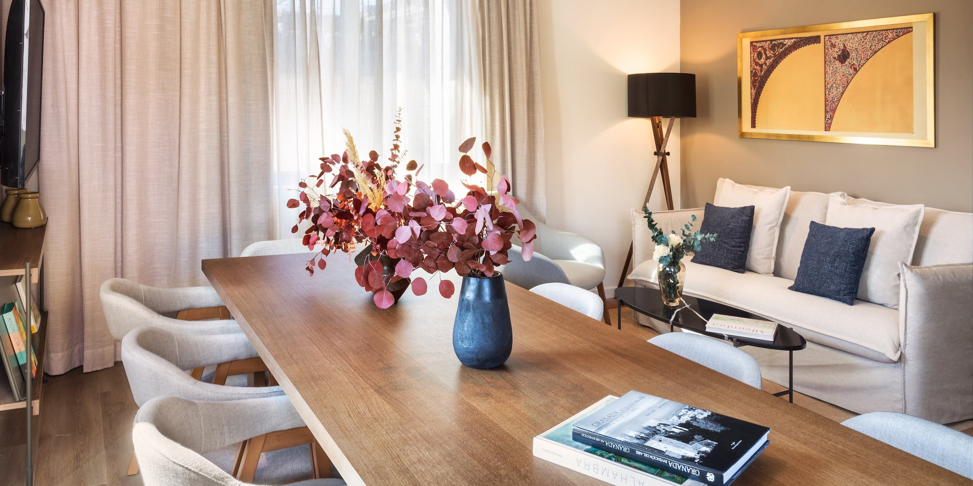 a table with flowers on it