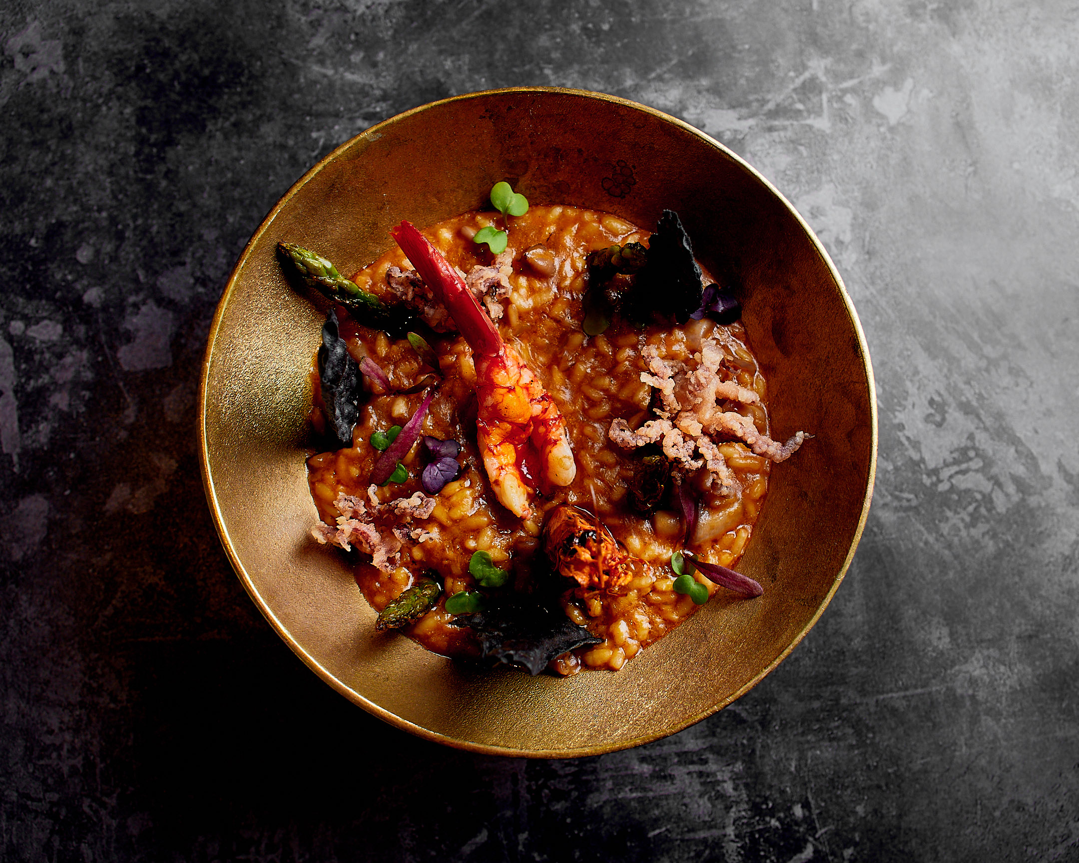 a bowl of food on a table
