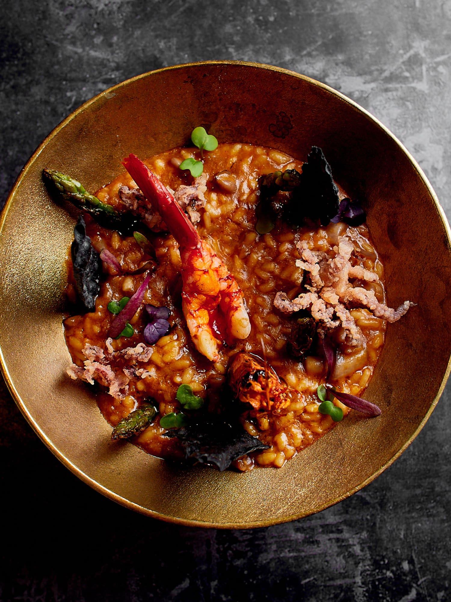 a bowl of food on a table