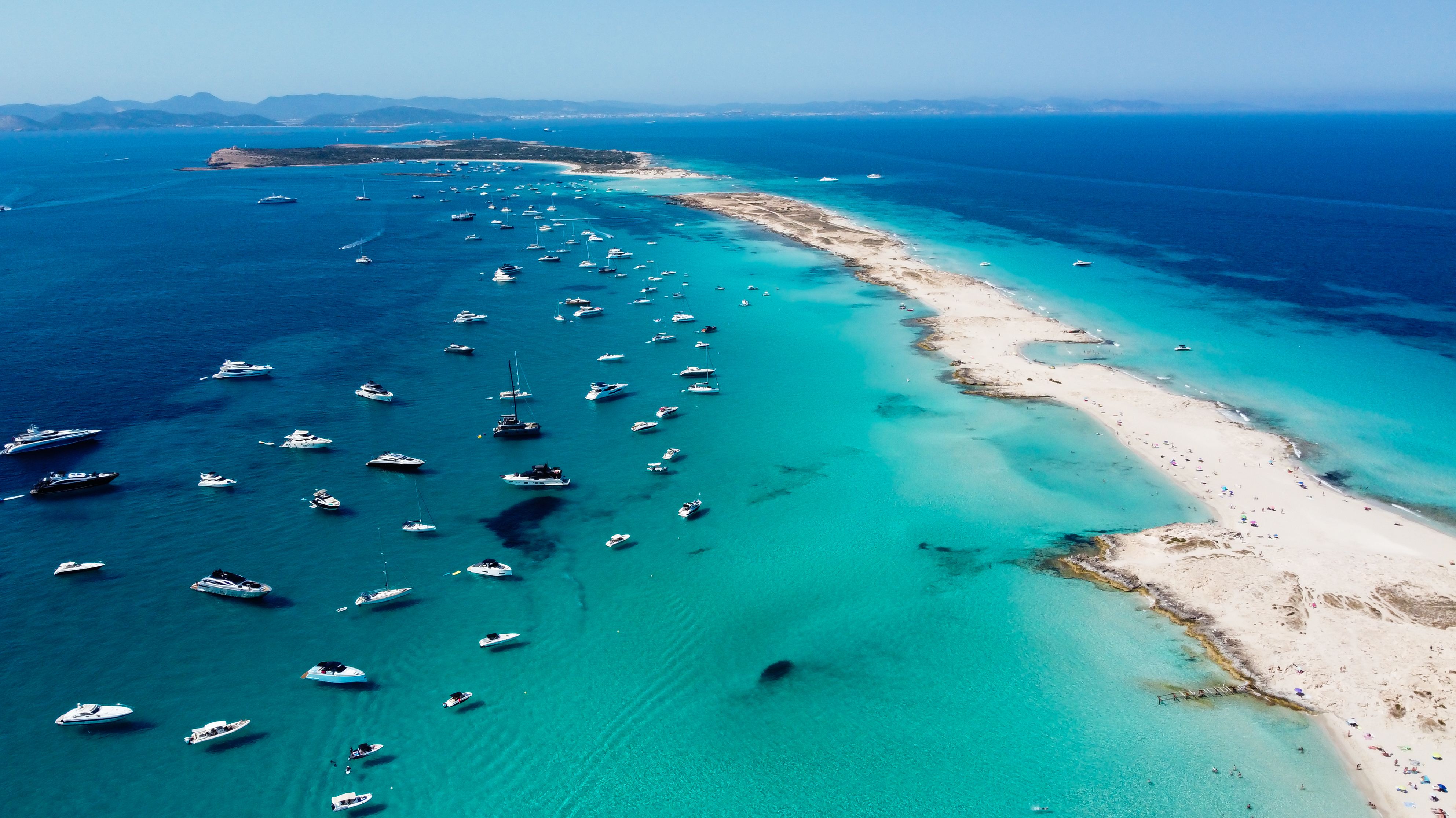 a group of boats in the water