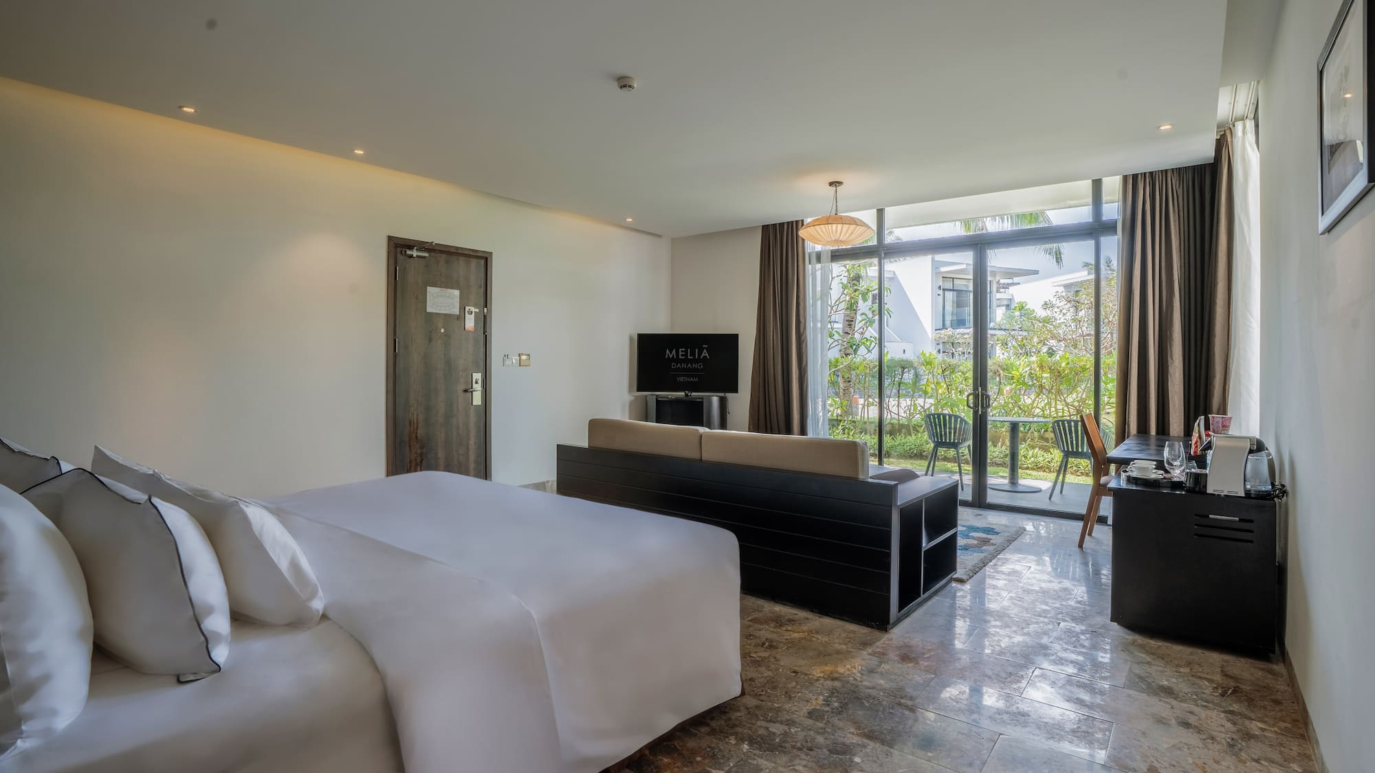 a room with a bed and a couch