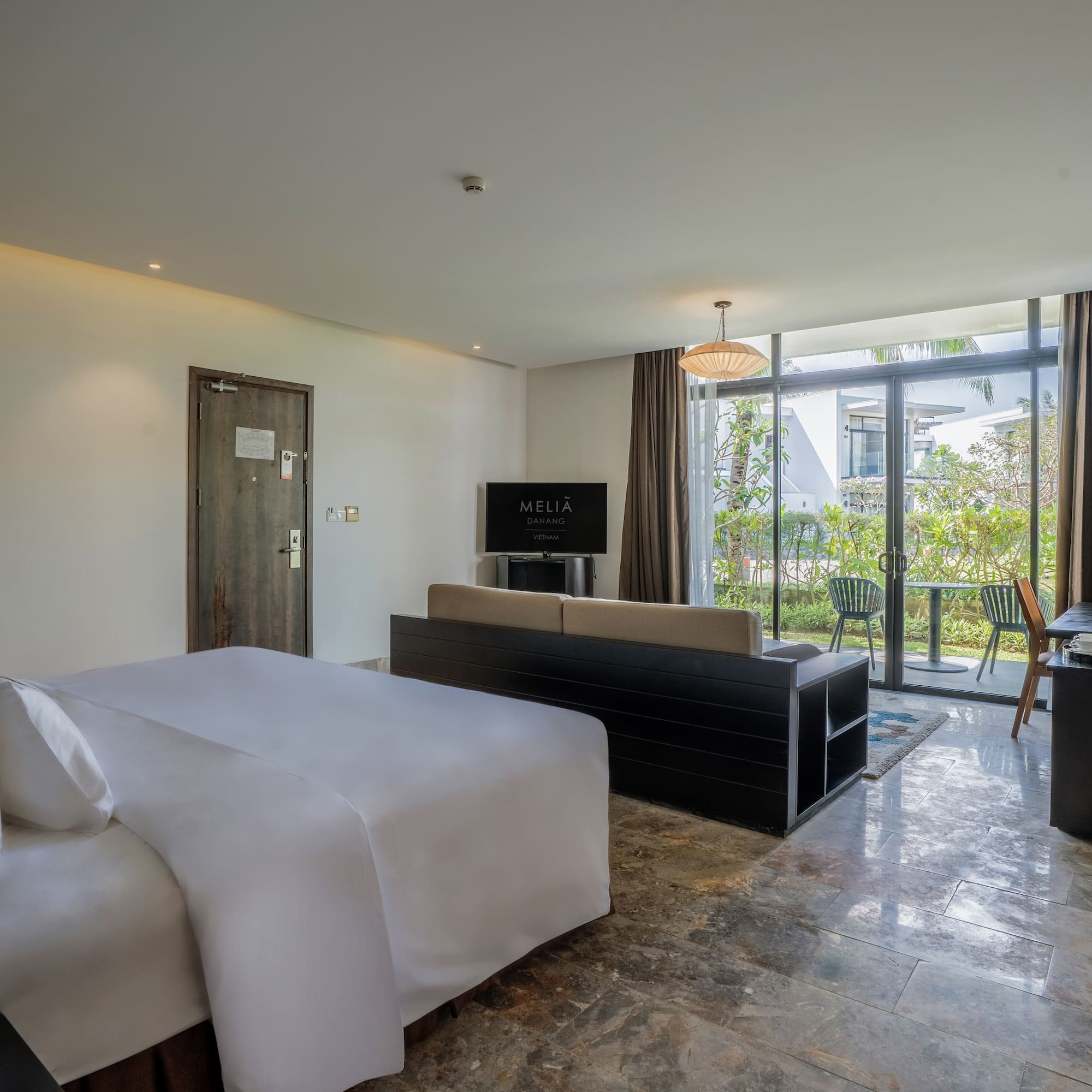 a room with a bed and a couch