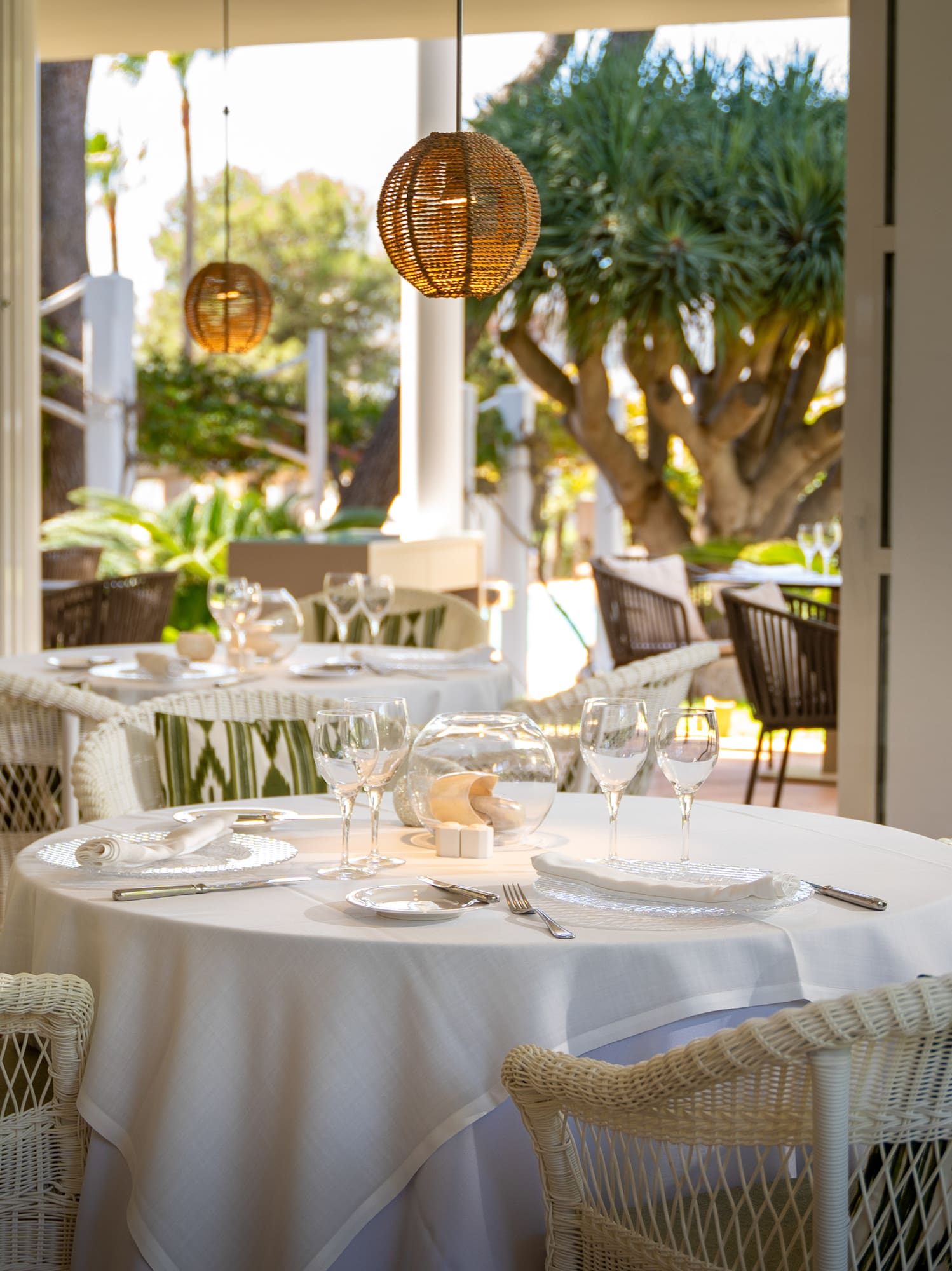 a table set up for a meal